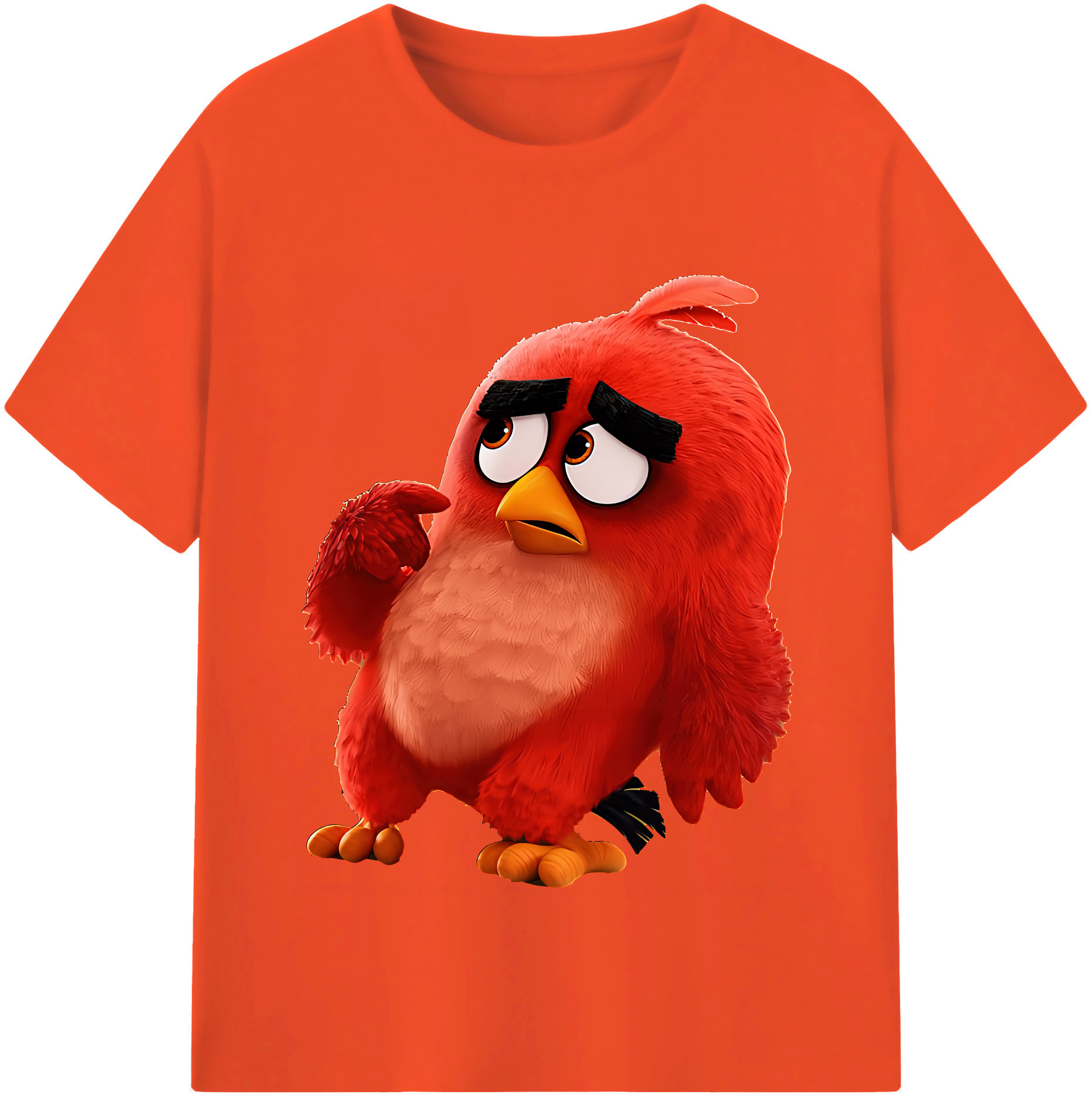 （画像用） Angry Birds アングリーバード 綿100％半袖Tシャツ（フロントプリント）