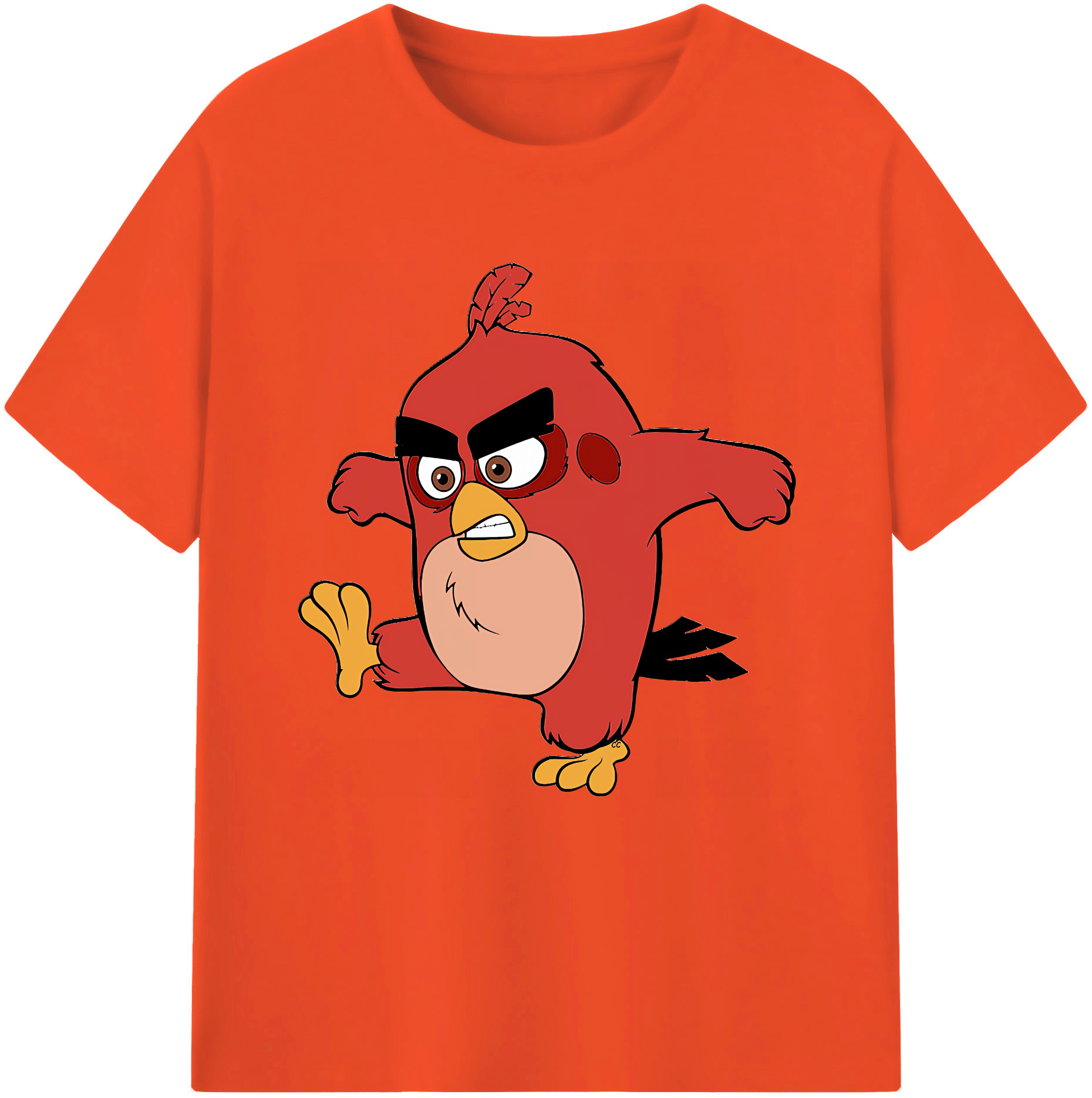 （画像用） Angry Birds アングリーバード 綿100％半袖Tシャツ（フロントプリント）