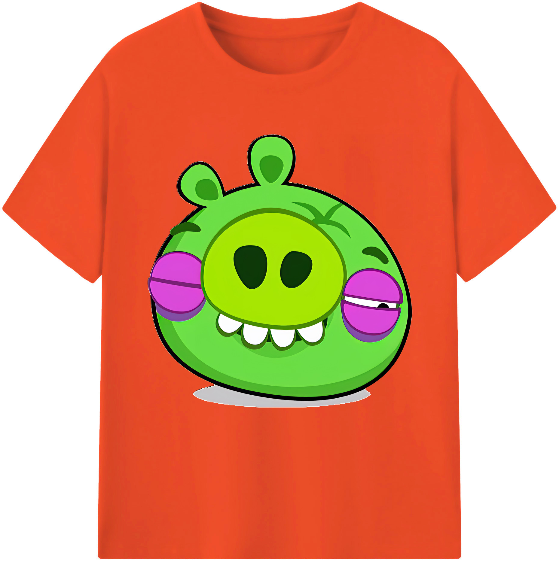 （画像用） Angry Birds アングリーバード 綿100％半袖Tシャツ（フロントプリント）