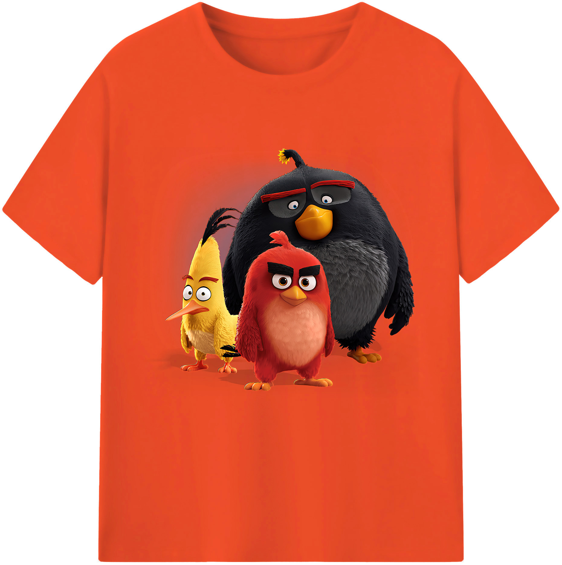 （画像用） Angry Birds アングリーバード 綿100％半袖Tシャツ（フロントプリント）