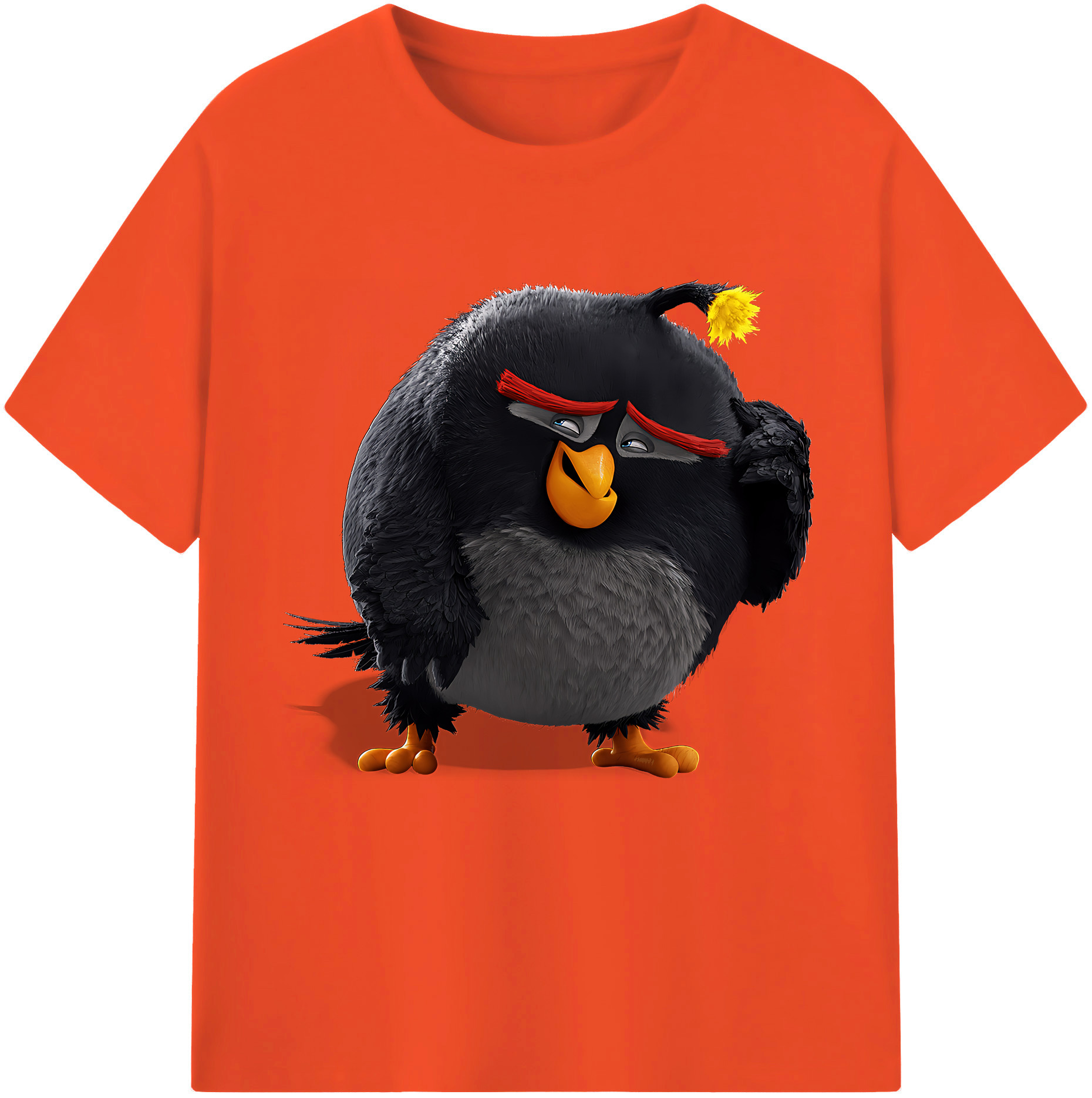 （画像用） Angry Birds アングリーバード 綿100％半袖Tシャツ（フロントプリント）