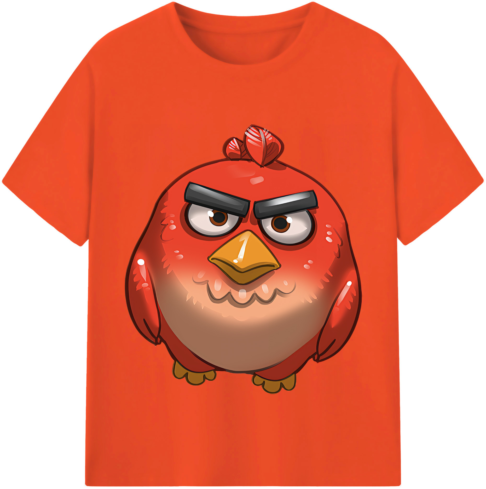 （画像用） Angry Birds アングリーバード 綿100％半袖Tシャツ（フロントプリント）