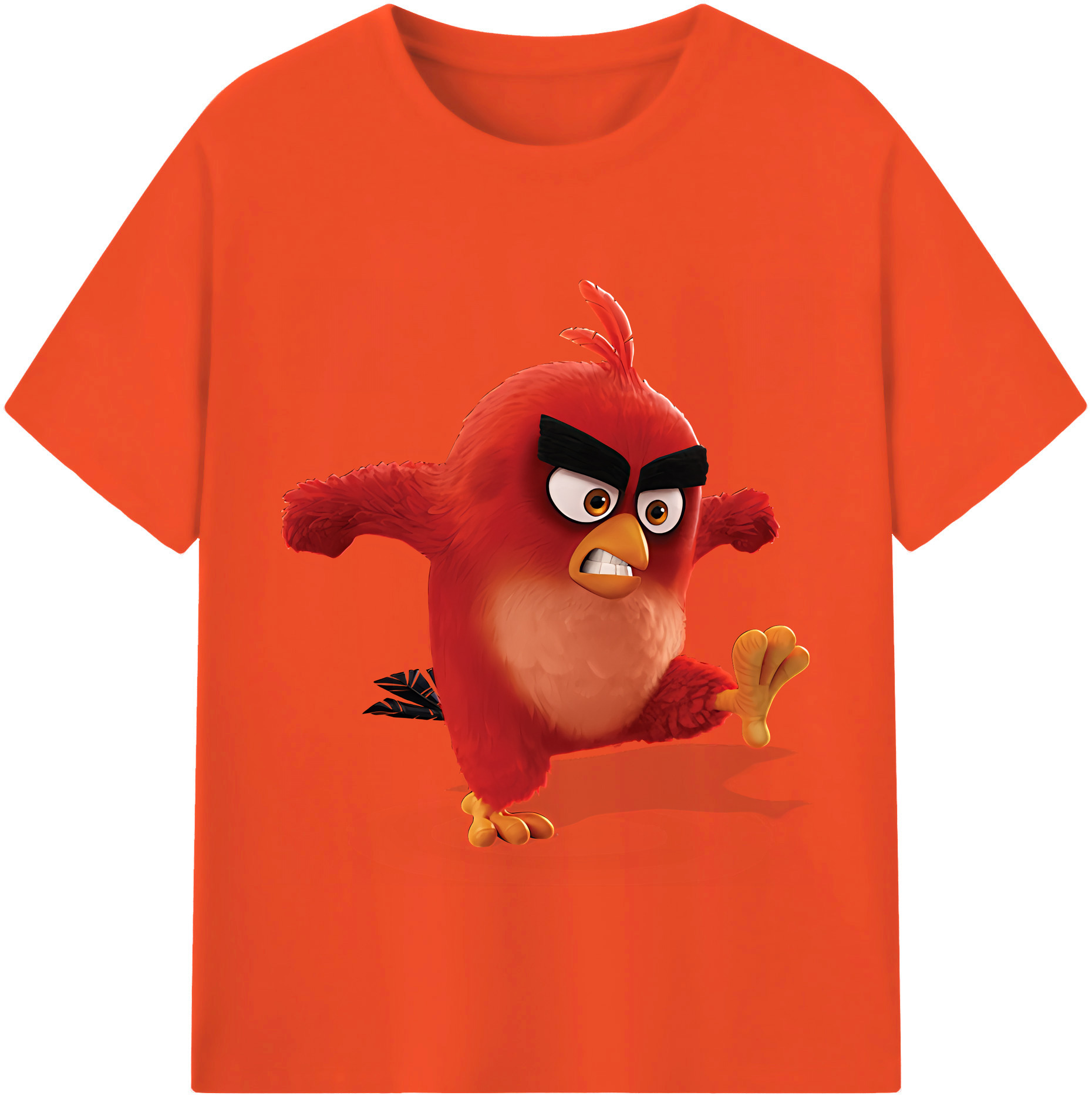 （画像用） Angry Birds アングリーバード 綿100％半袖Tシャツ（フロントプリント）