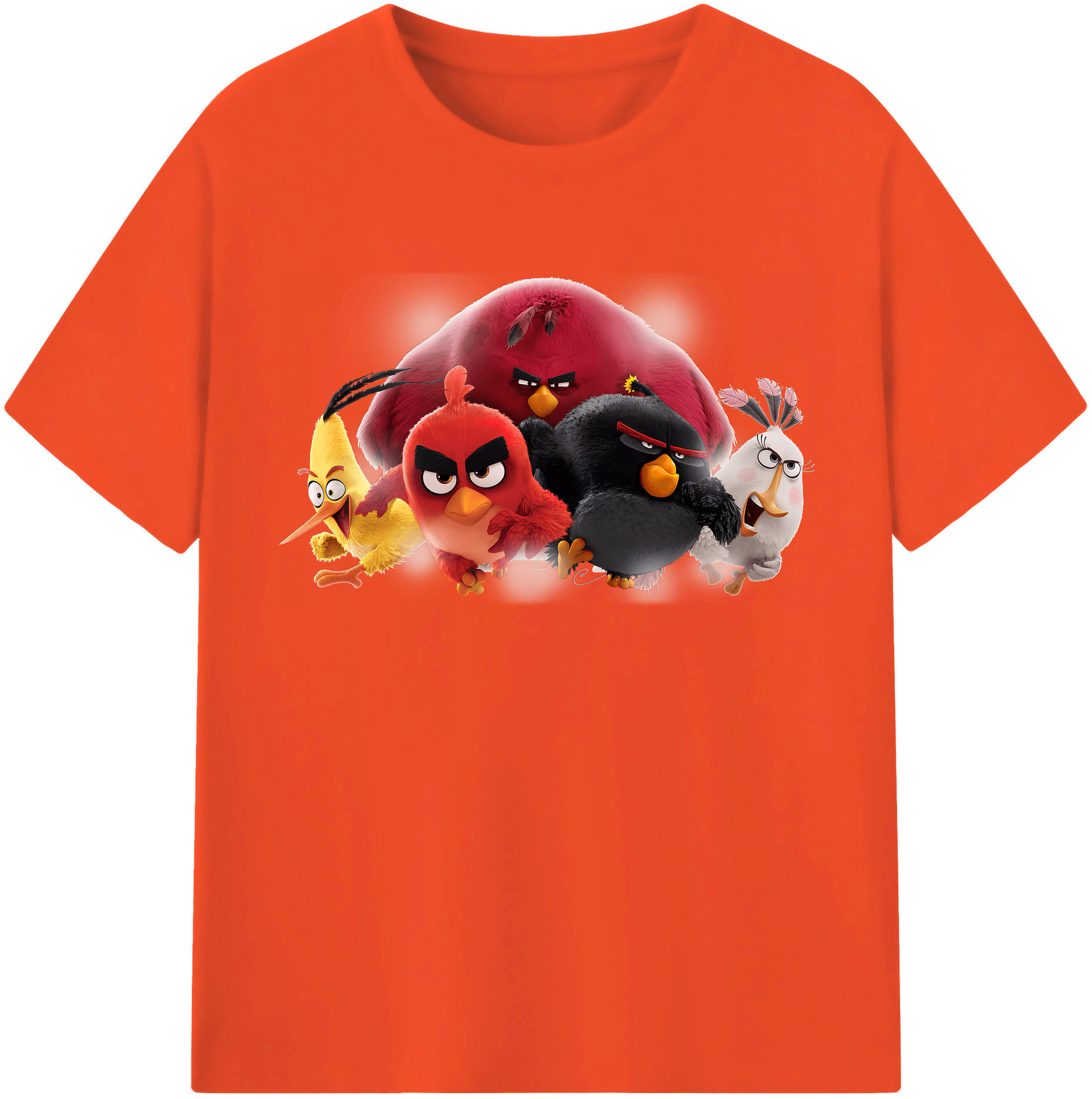 （画像用） Angry Birds アングリーバード 綿100％半袖Tシャツ（フロントプリント）