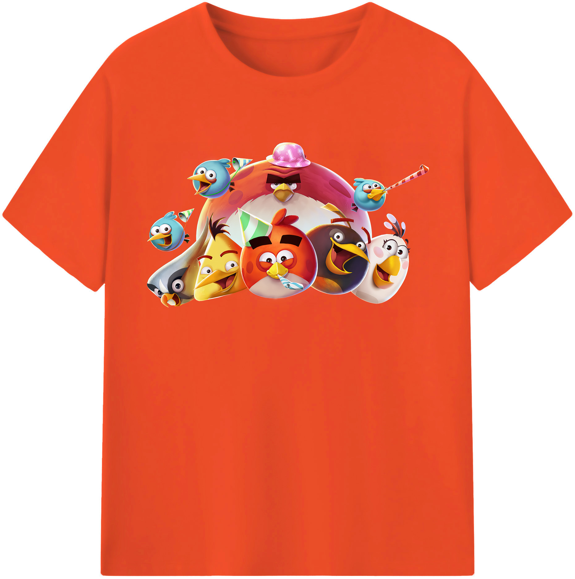 （画像用） Angry Birds アングリーバード 綿100％半袖Tシャツ（フロントプリント）