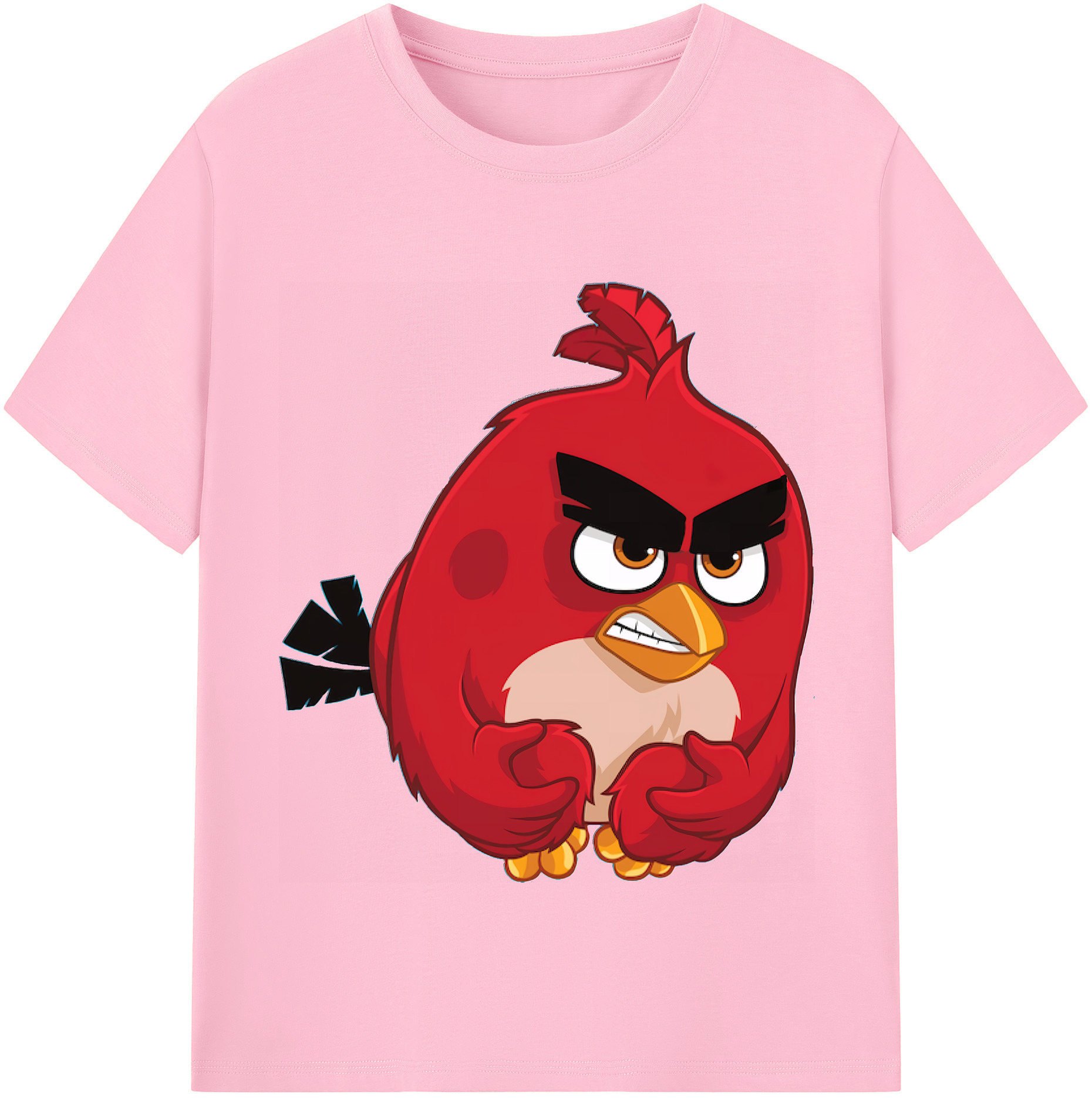 （画像用） Angry Birds アングリーバード 綿100％半袖Tシャツ（フロントプリント）