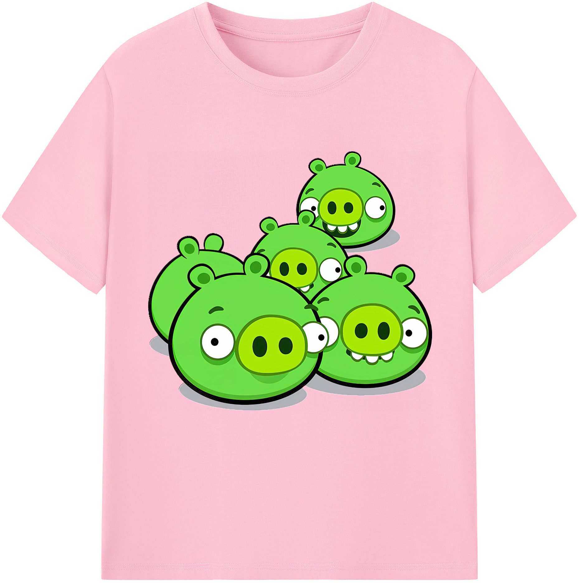 （画像用） Angry Birds アングリーバード 綿100％半袖Tシャツ（フロントプリント）