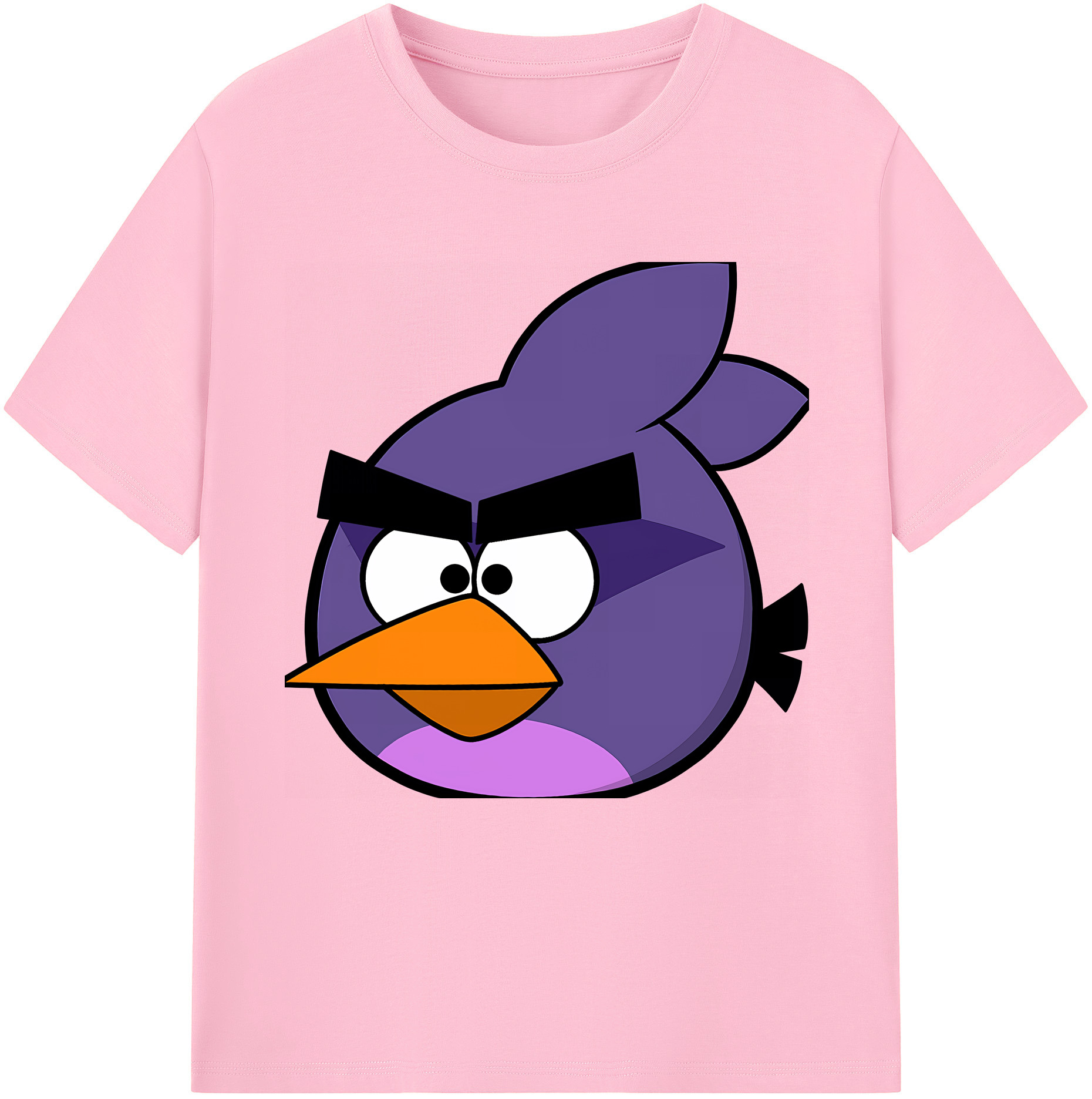 （画像用） Angry Birds アングリーバード 綿100％半袖Tシャツ（フロントプリント）