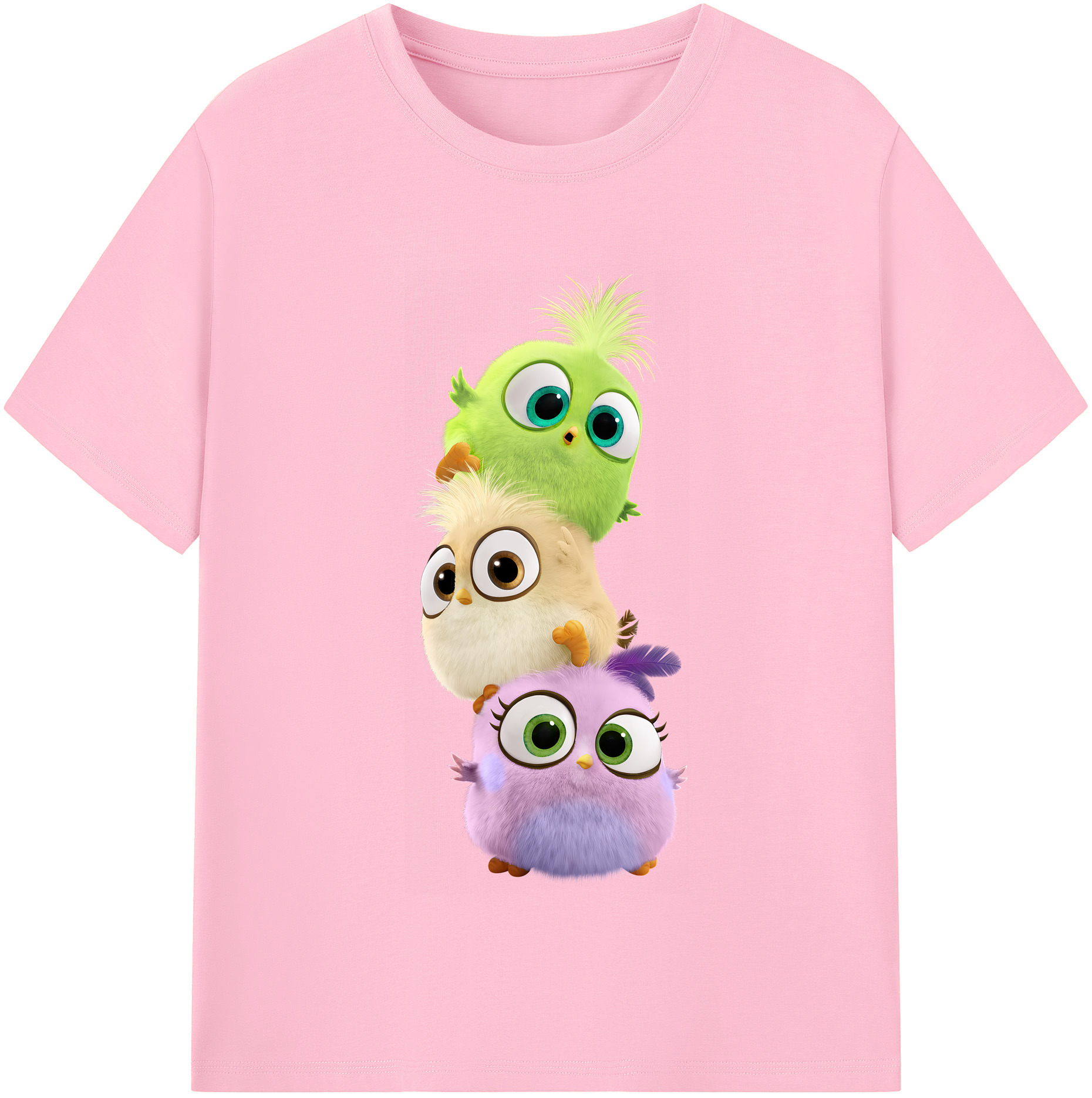 （画像用） Angry Birds アングリーバード 綿100％半袖Tシャツ（フロントプリント）