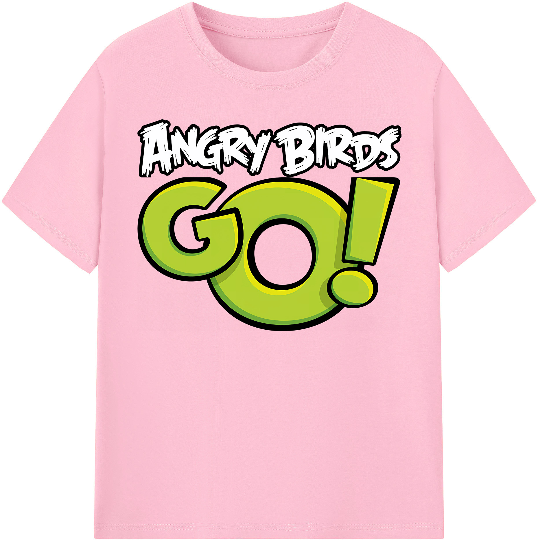 （画像用） Angry Birds アングリーバード 綿100％半袖Tシャツ（フロントプリント）