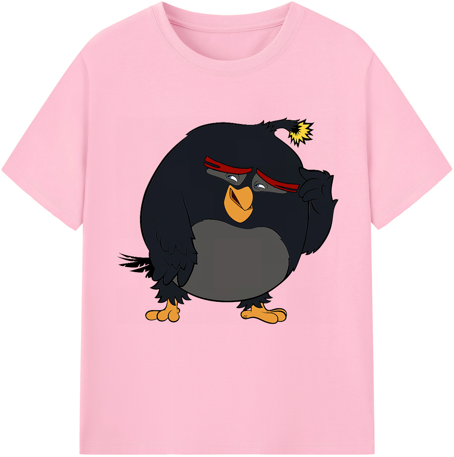 （画像用） Angry Birds アングリーバード 綿100％半袖Tシャツ（フロントプリント）