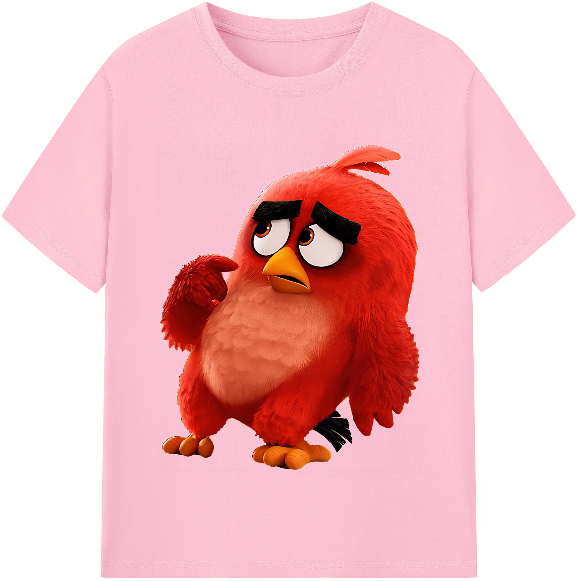 （画像用） Angry Birds アングリーバード 綿100％半袖Tシャツ（フロントプリント）