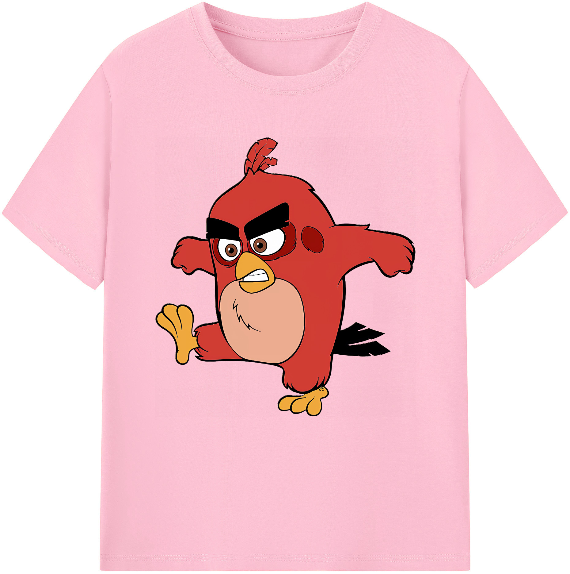 （画像用） Angry Birds アングリーバード 綿100％半袖Tシャツ（フロントプリント）
