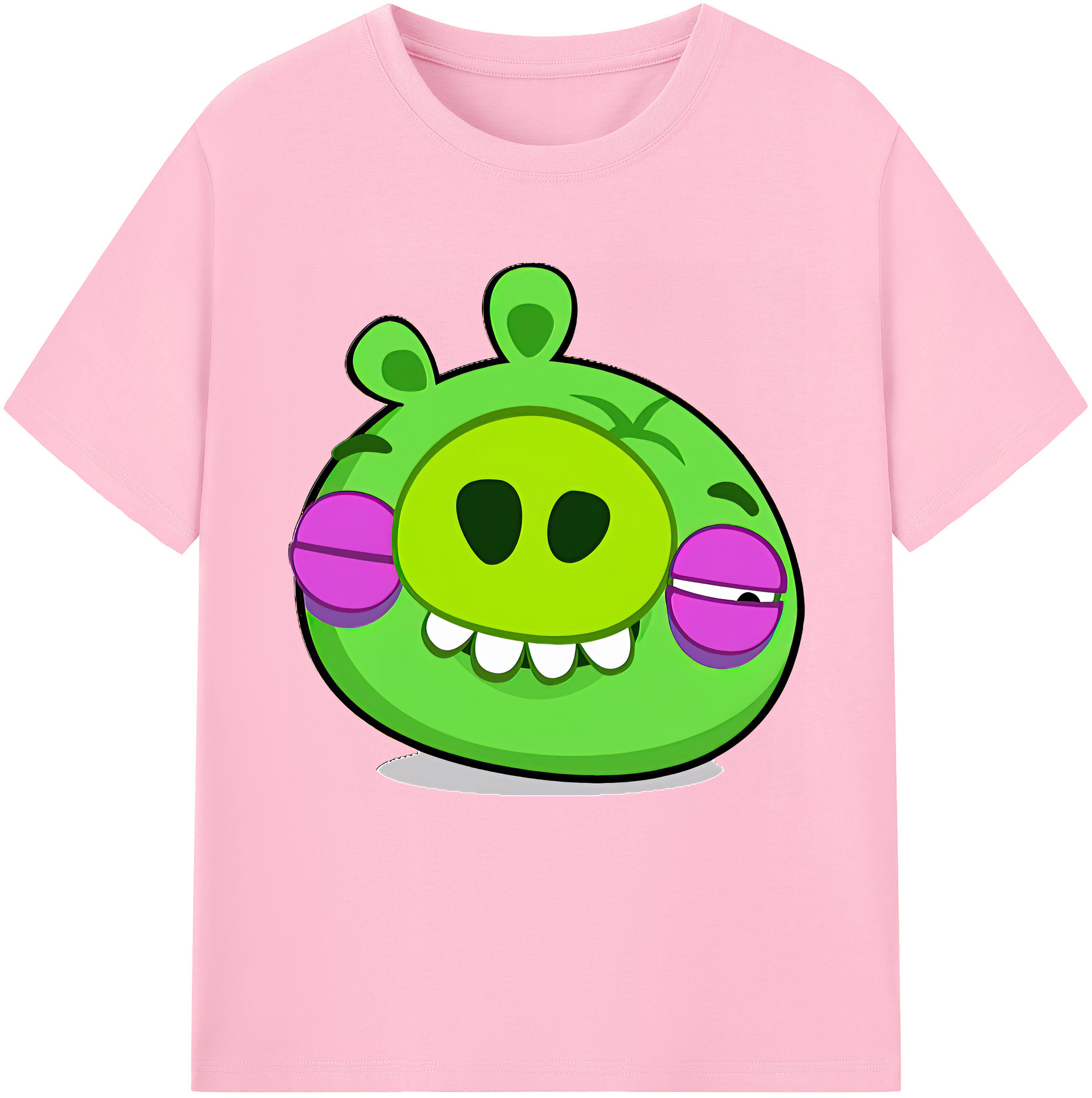 （画像用） Angry Birds アングリーバード 綿100％半袖Tシャツ（フロントプリント）