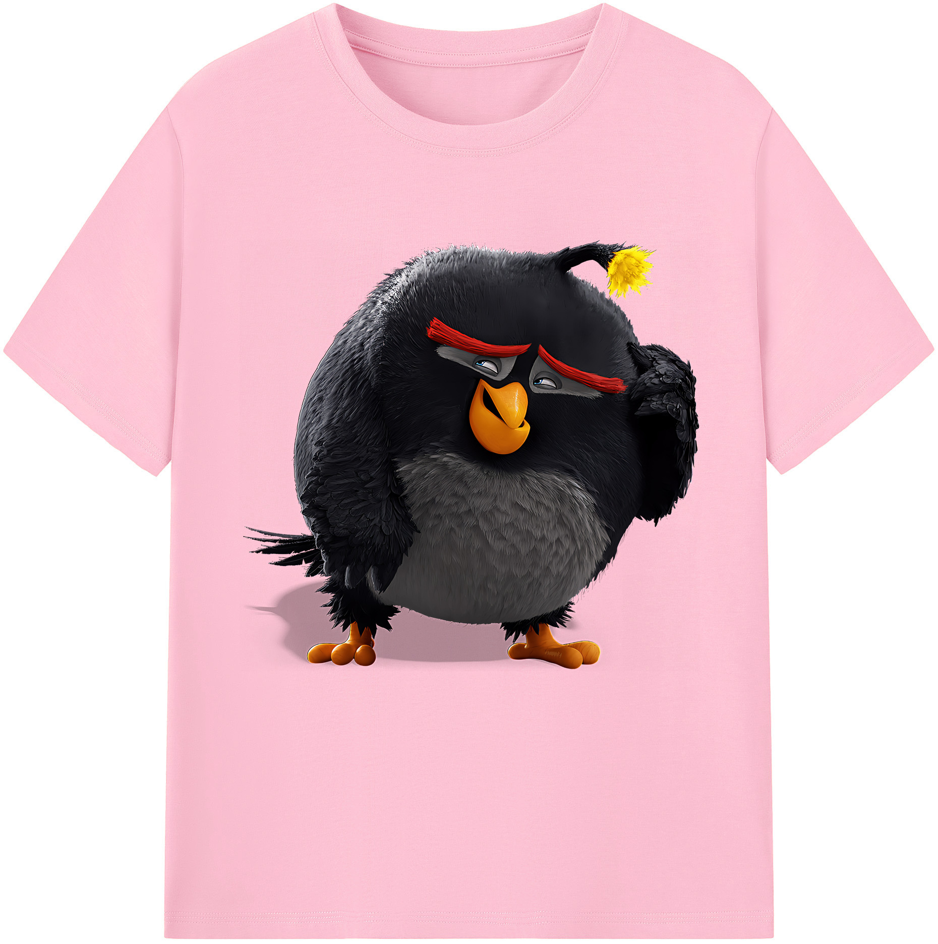 （画像用） Angry Birds アングリーバード 綿100％半袖Tシャツ（フロントプリント）