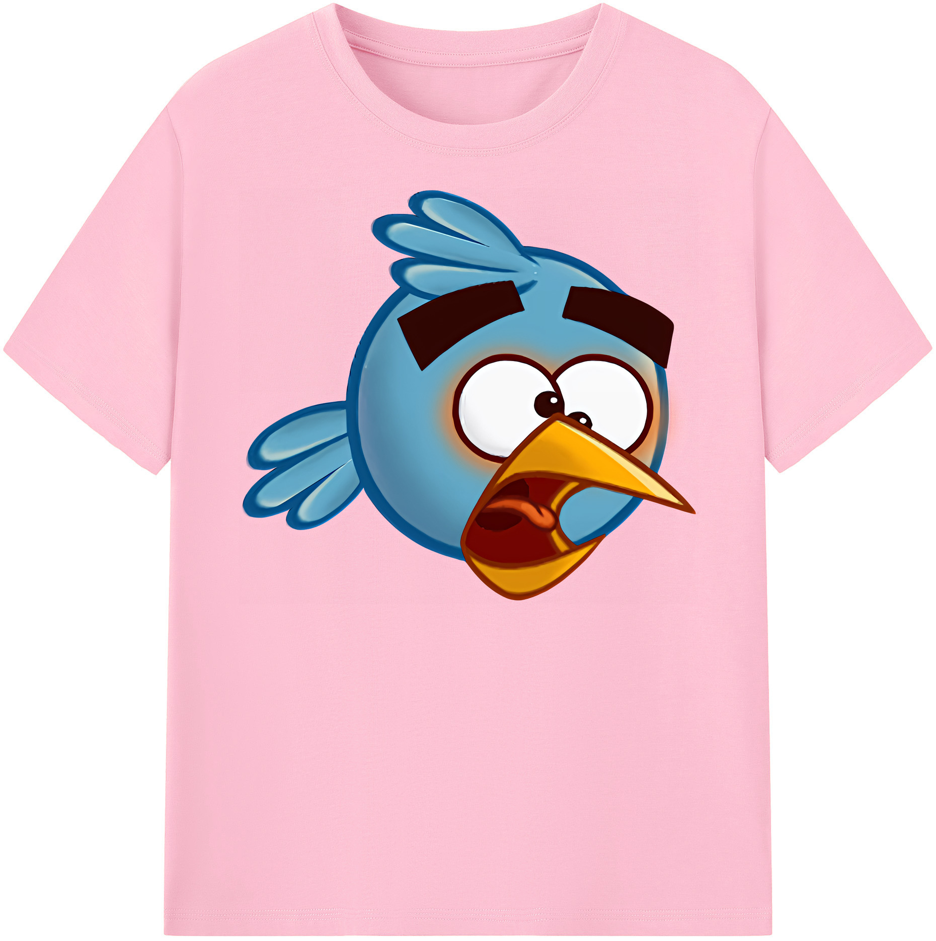 （画像用） Angry Birds アングリーバード 綿100％半袖Tシャツ（フロントプリント）