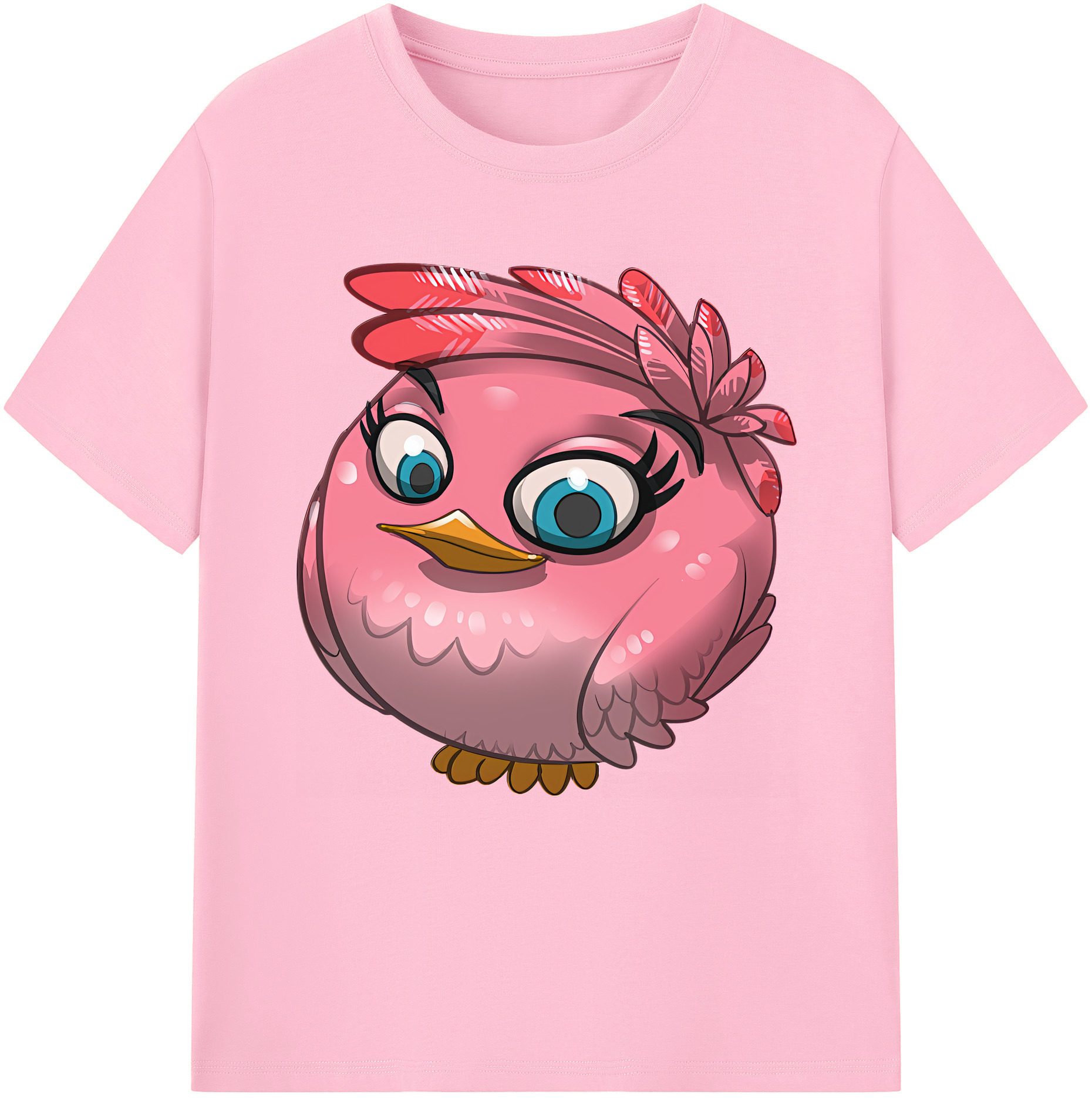 （画像用） Angry Birds アングリーバード 綿100％半袖Tシャツ（フロントプリント）