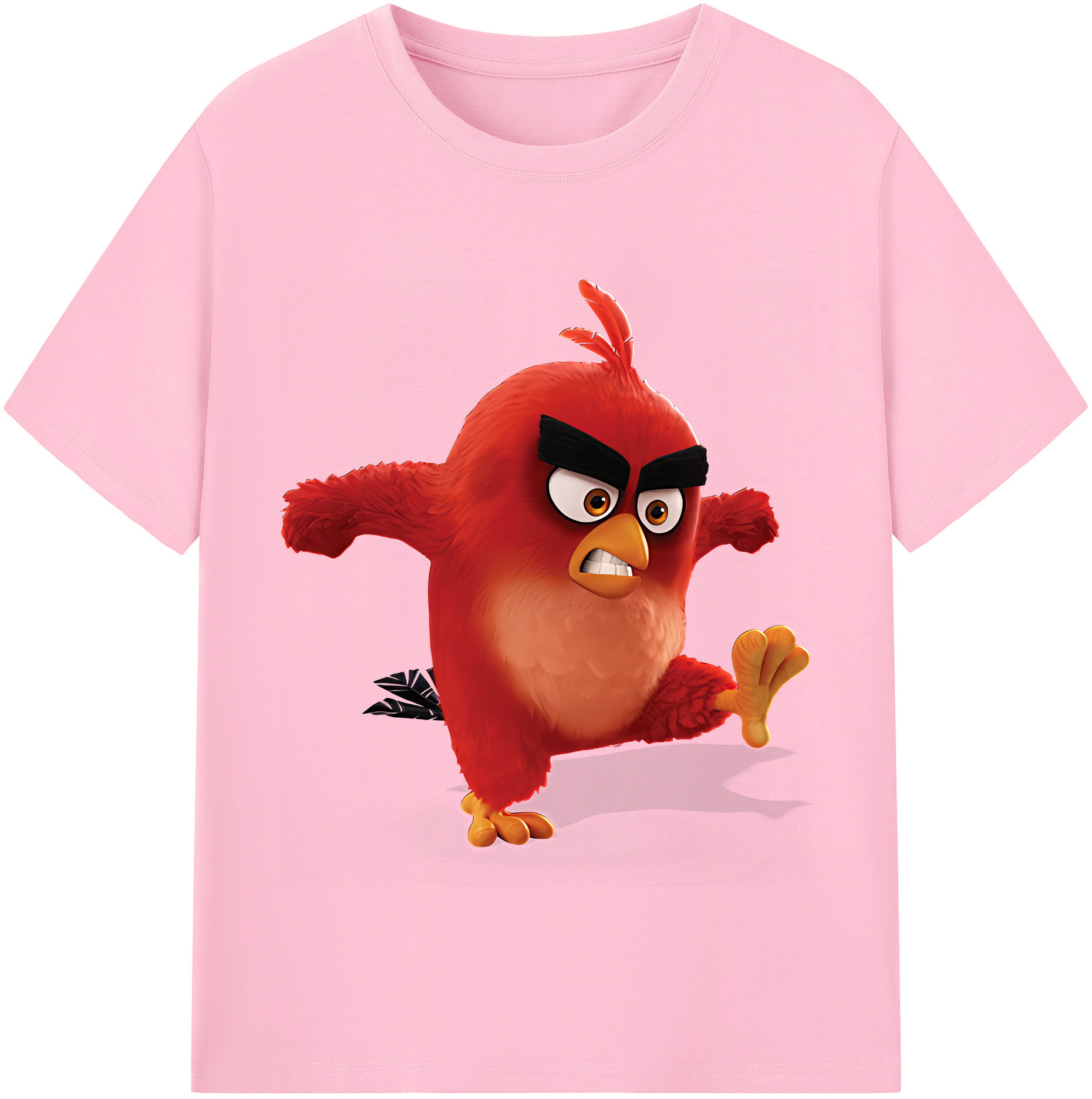 （画像用） Angry Birds アングリーバード 綿100％半袖Tシャツ（フロントプリント）