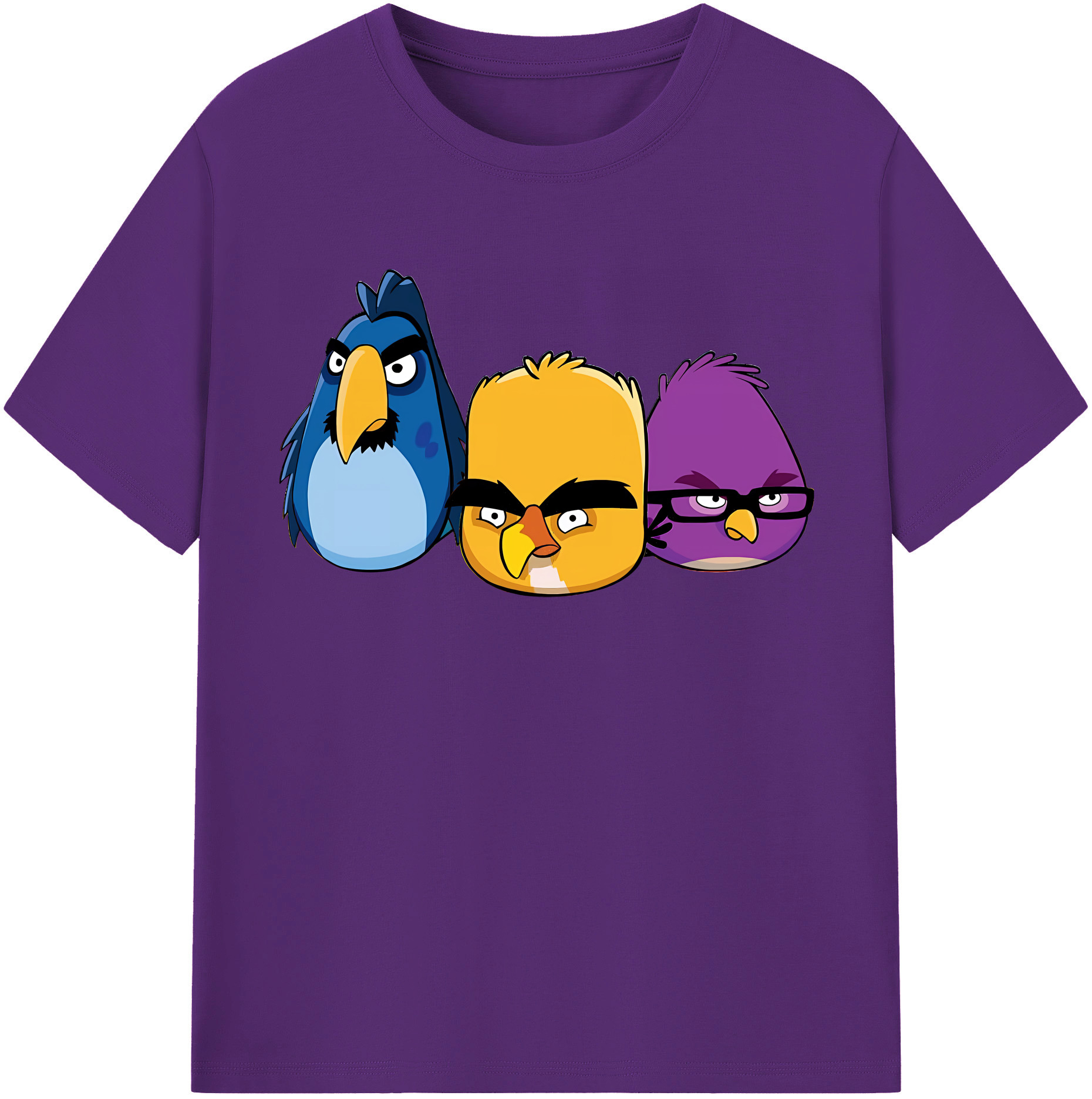 （画像用） Angry Birds アングリーバード 綿100％半袖Tシャツ（フロントプリント）