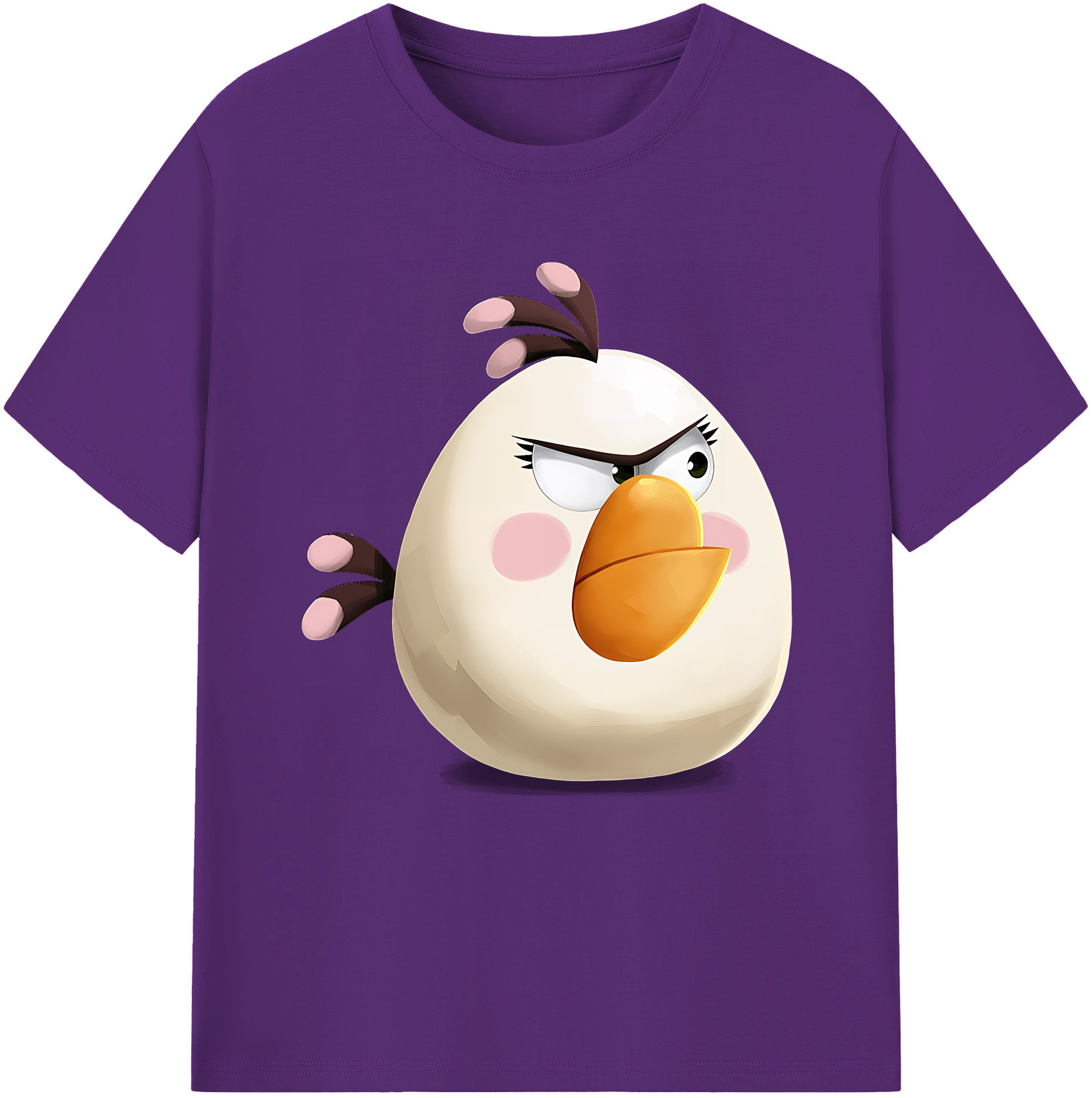 （画像用） Angry Birds アングリーバード 綿100％半袖Tシャツ（フロントプリント）