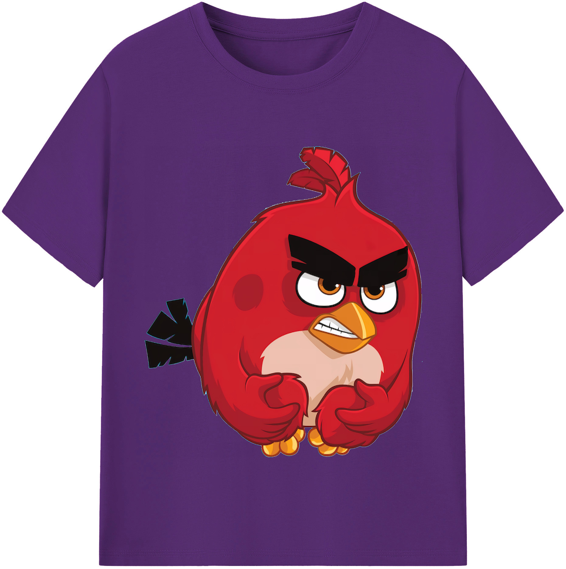 （画像用） Angry Birds アングリーバード 綿100％半袖Tシャツ（フロントプリント）