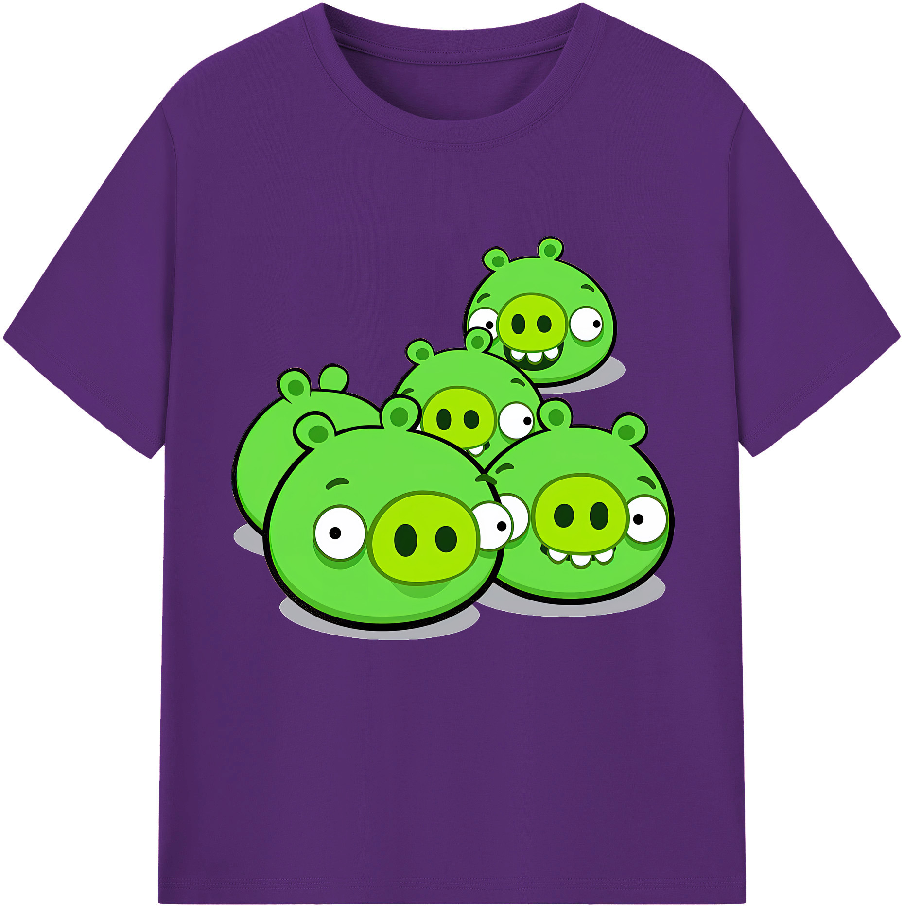 （画像用） Angry Birds アングリーバード 綿100％半袖Tシャツ（フロントプリント）
