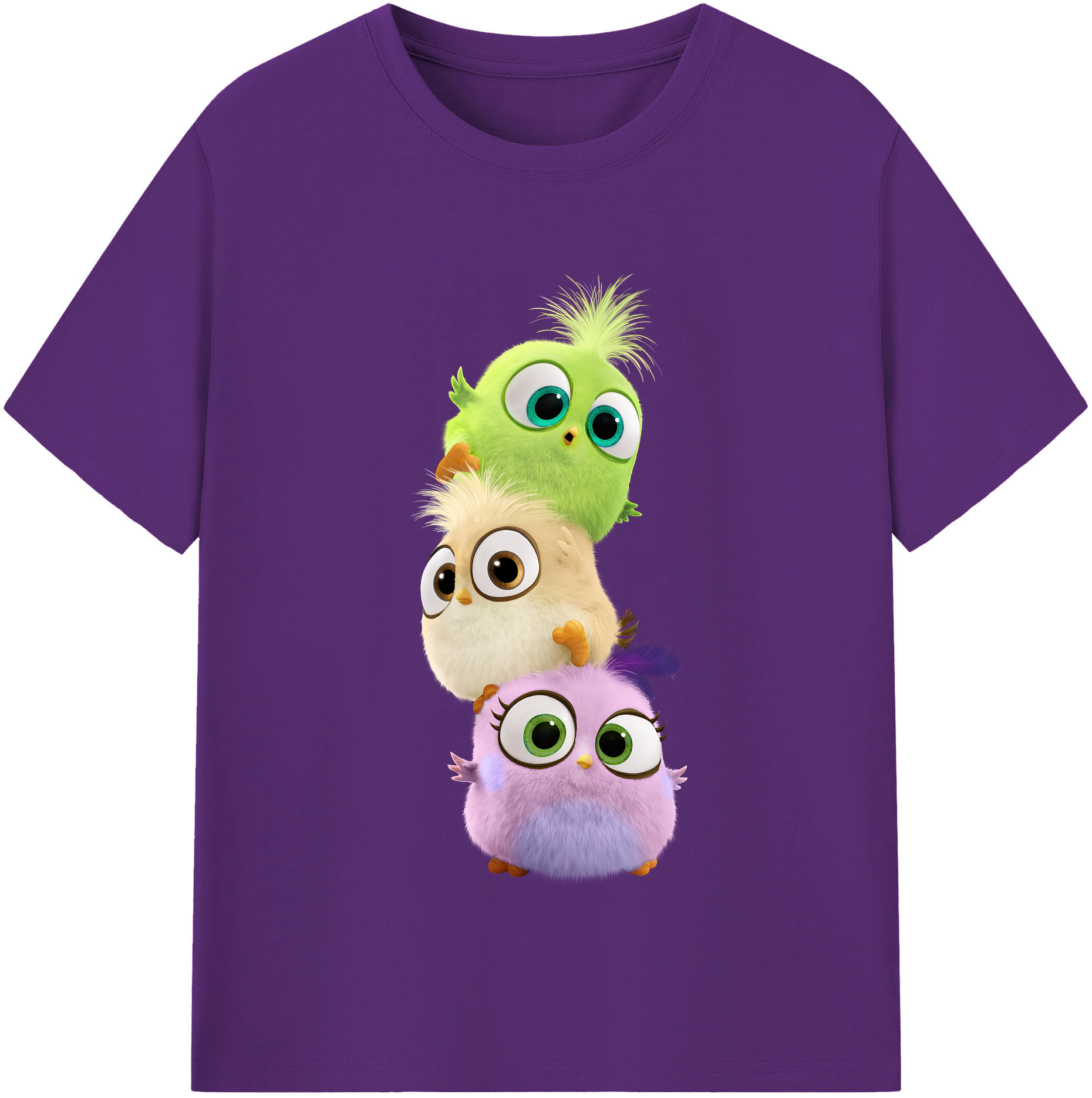 （画像用） Angry Birds アングリーバード 綿100％半袖Tシャツ（フロントプリント）