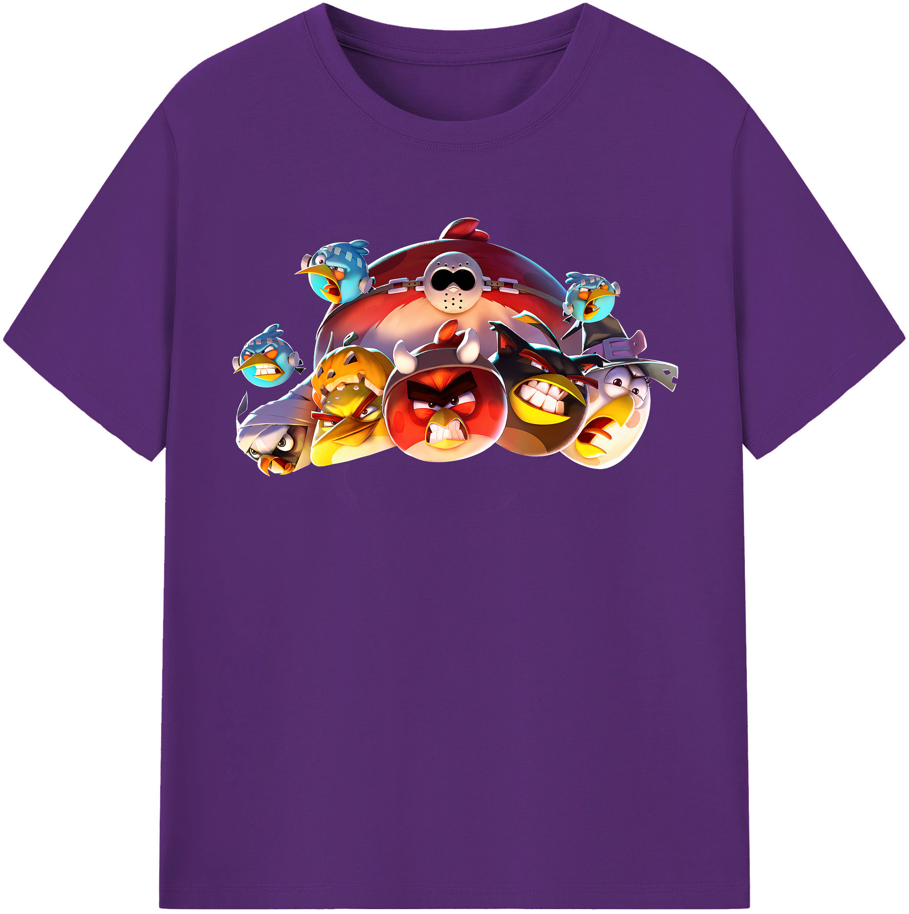 （画像用） Angry Birds アングリーバード 綿100％半袖Tシャツ（フロントプリント）
