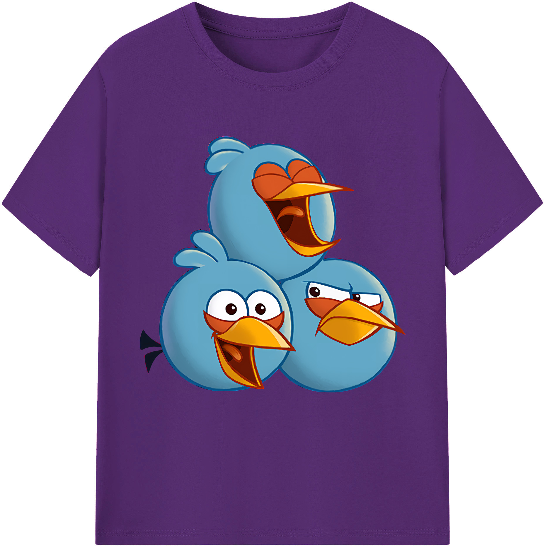 （画像用） Angry Birds アングリーバード 綿100％半袖Tシャツ（フロントプリント）