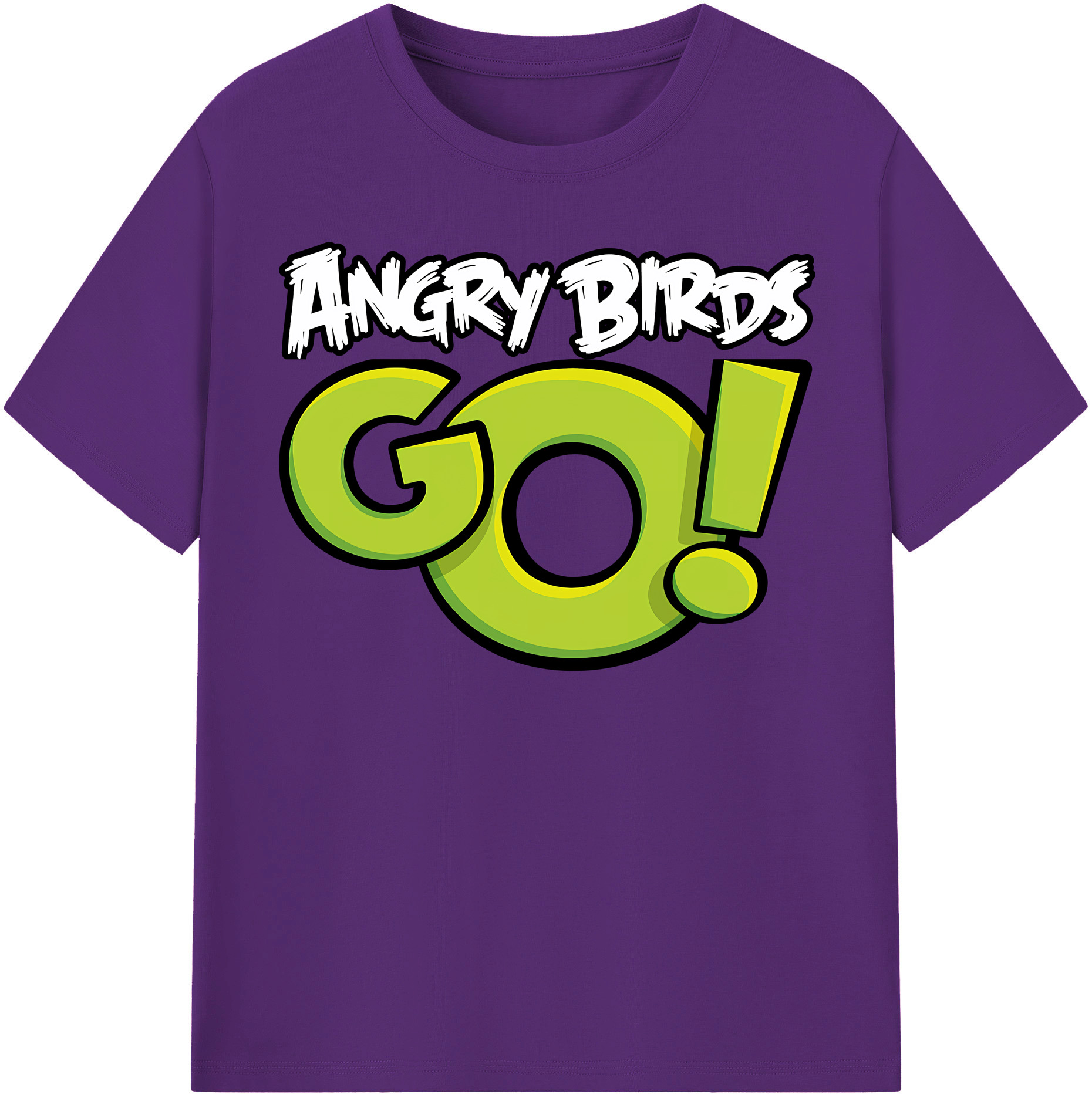 （画像用） Angry Birds アングリーバード 綿100％半袖Tシャツ（フロントプリント）