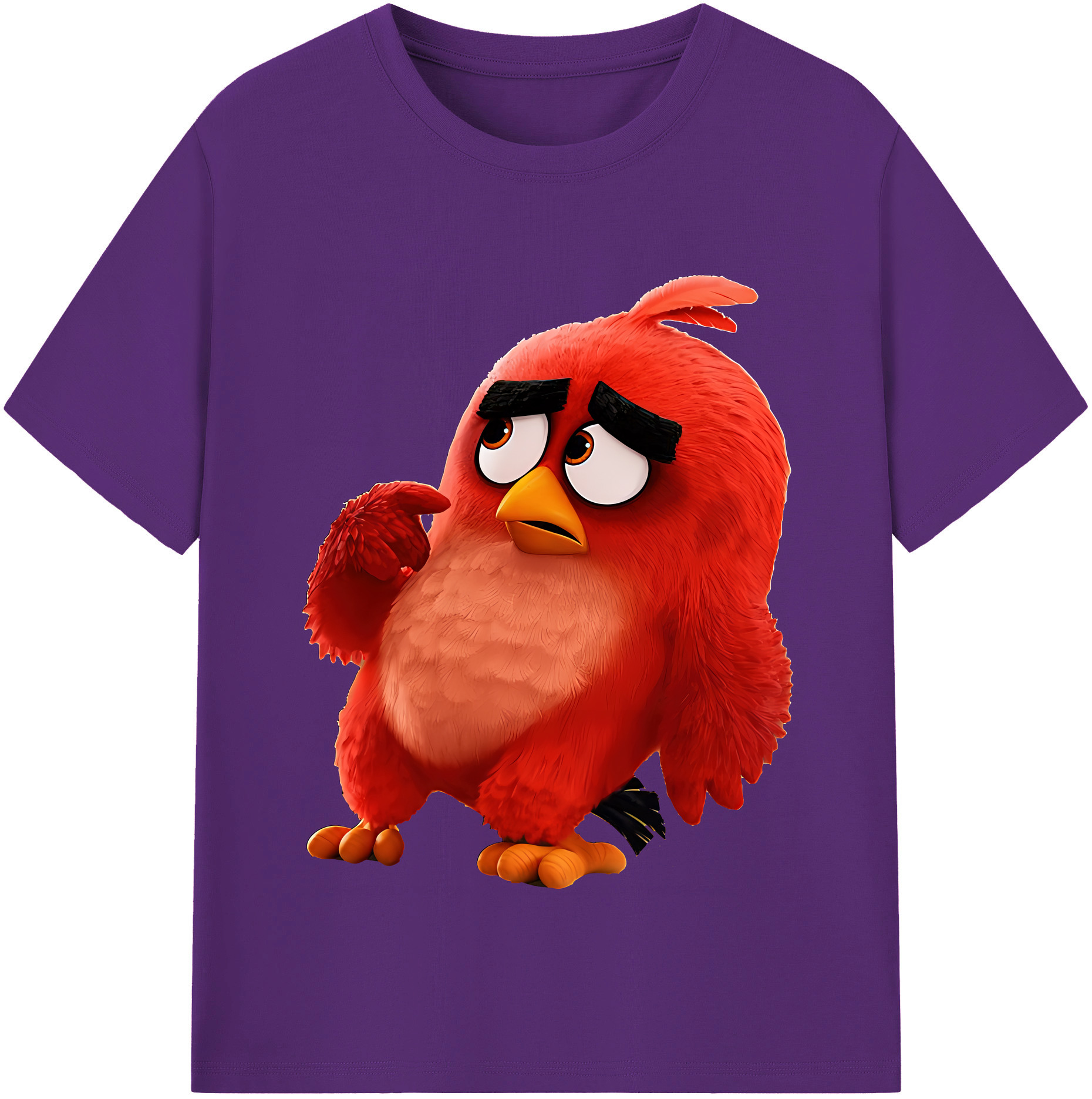 （画像用） Angry Birds アングリーバード 綿100％半袖Tシャツ（フロントプリント）