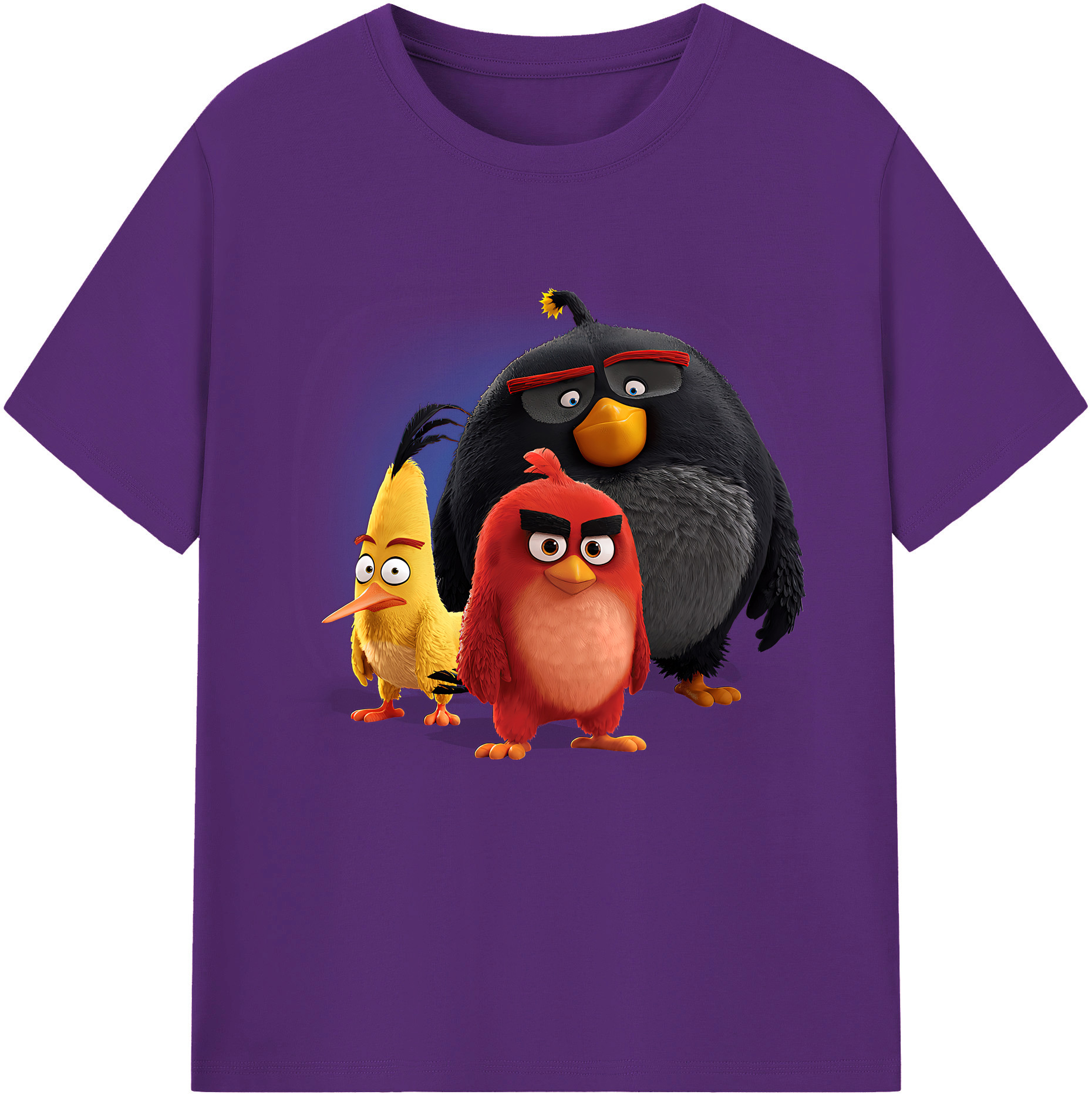（画像用） Angry Birds アングリーバード 綿100％半袖Tシャツ（フロントプリント）