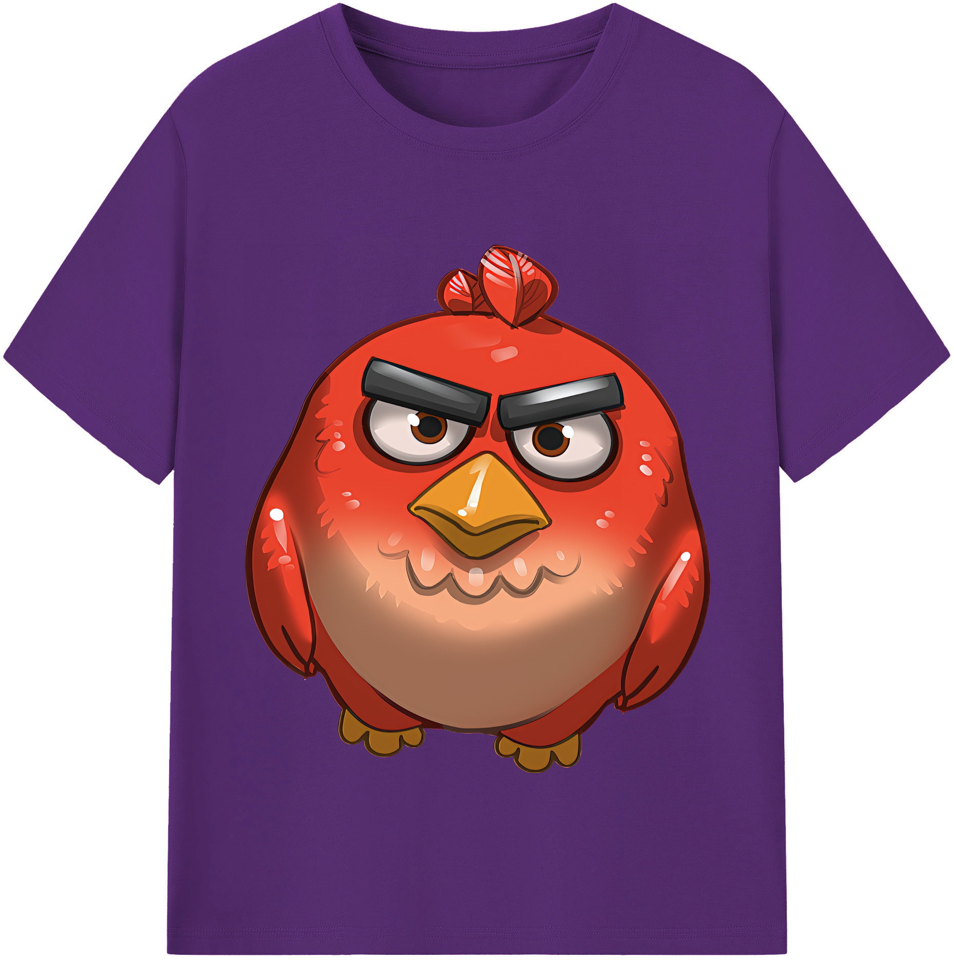 （画像用） Angry Birds アングリーバード 綿100％半袖Tシャツ（フロントプリント）