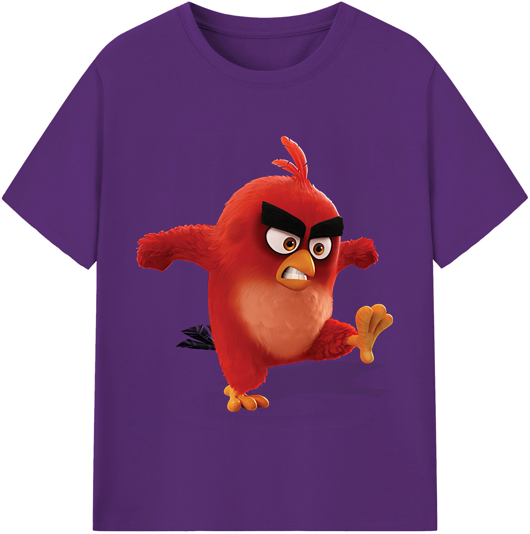 （画像用） Angry Birds アングリーバード 綿100％半袖Tシャツ（フロントプリント）