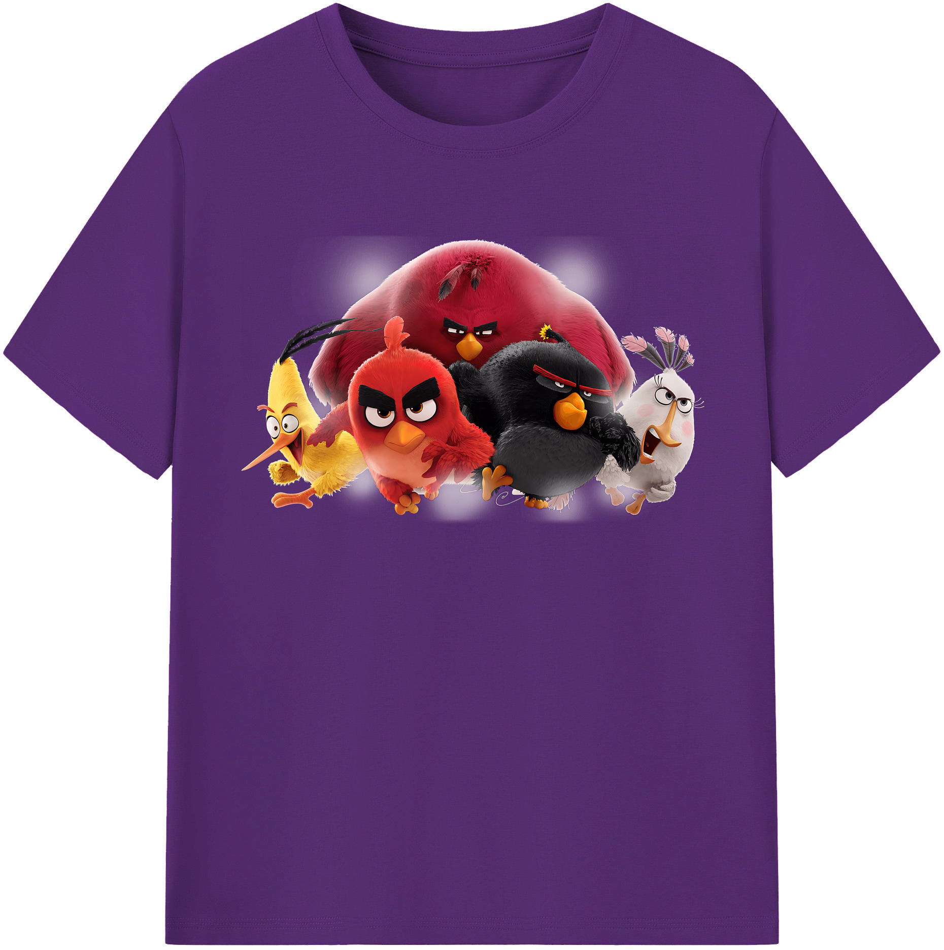 （画像用） Angry Birds アングリーバード 綿100％半袖Tシャツ（フロントプリント）