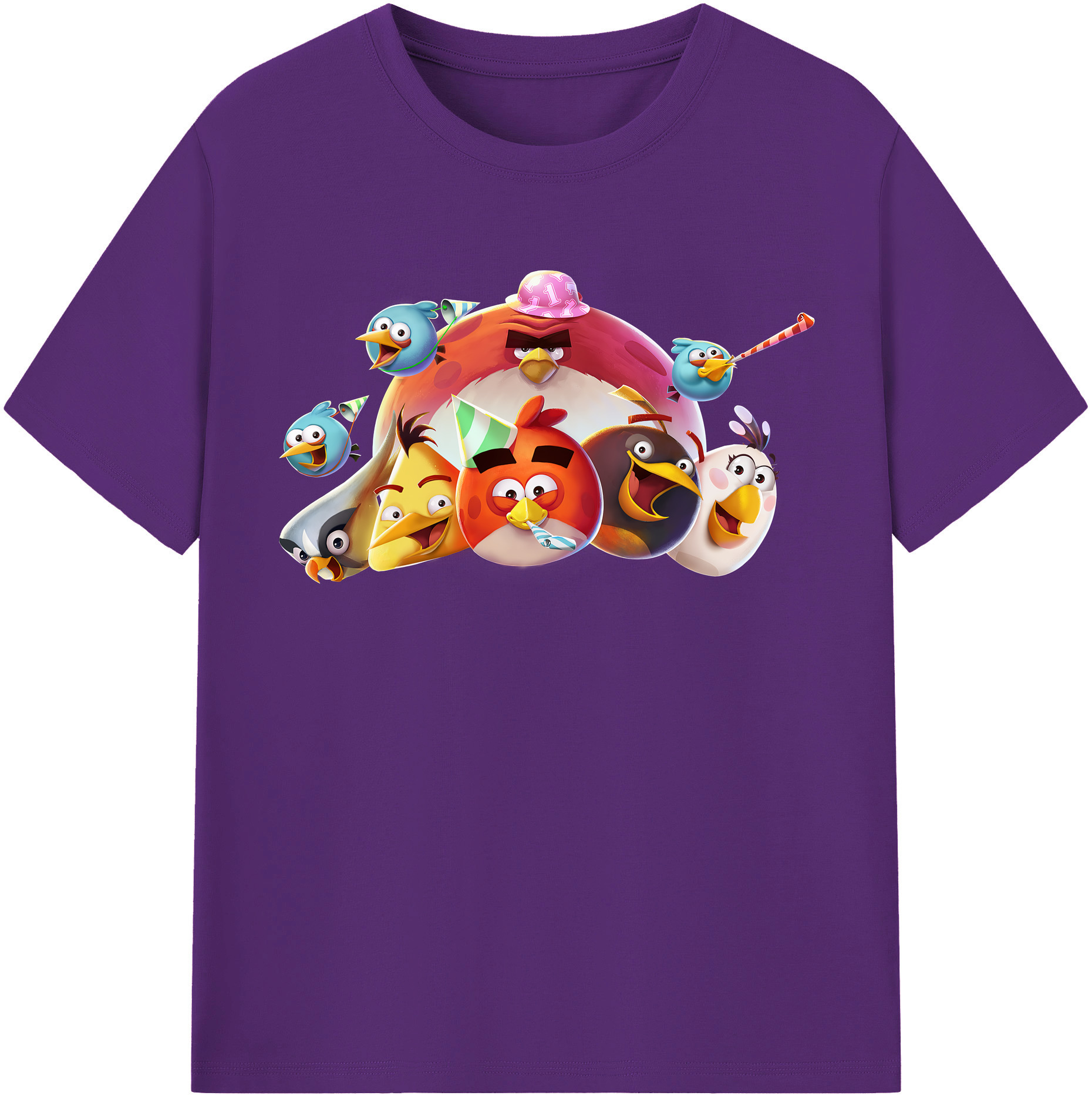 （画像用） Angry Birds アングリーバード 綿100％半袖Tシャツ（フロントプリント）
