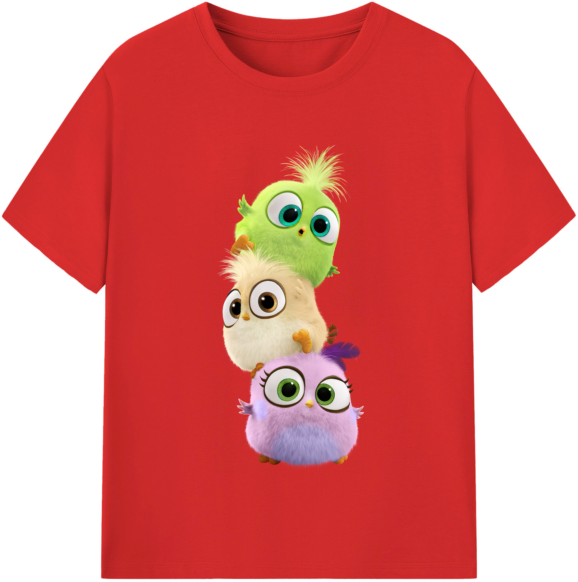 （画像用） Angry Birds アングリーバード 綿100％半袖Tシャツ（フロントプリント）