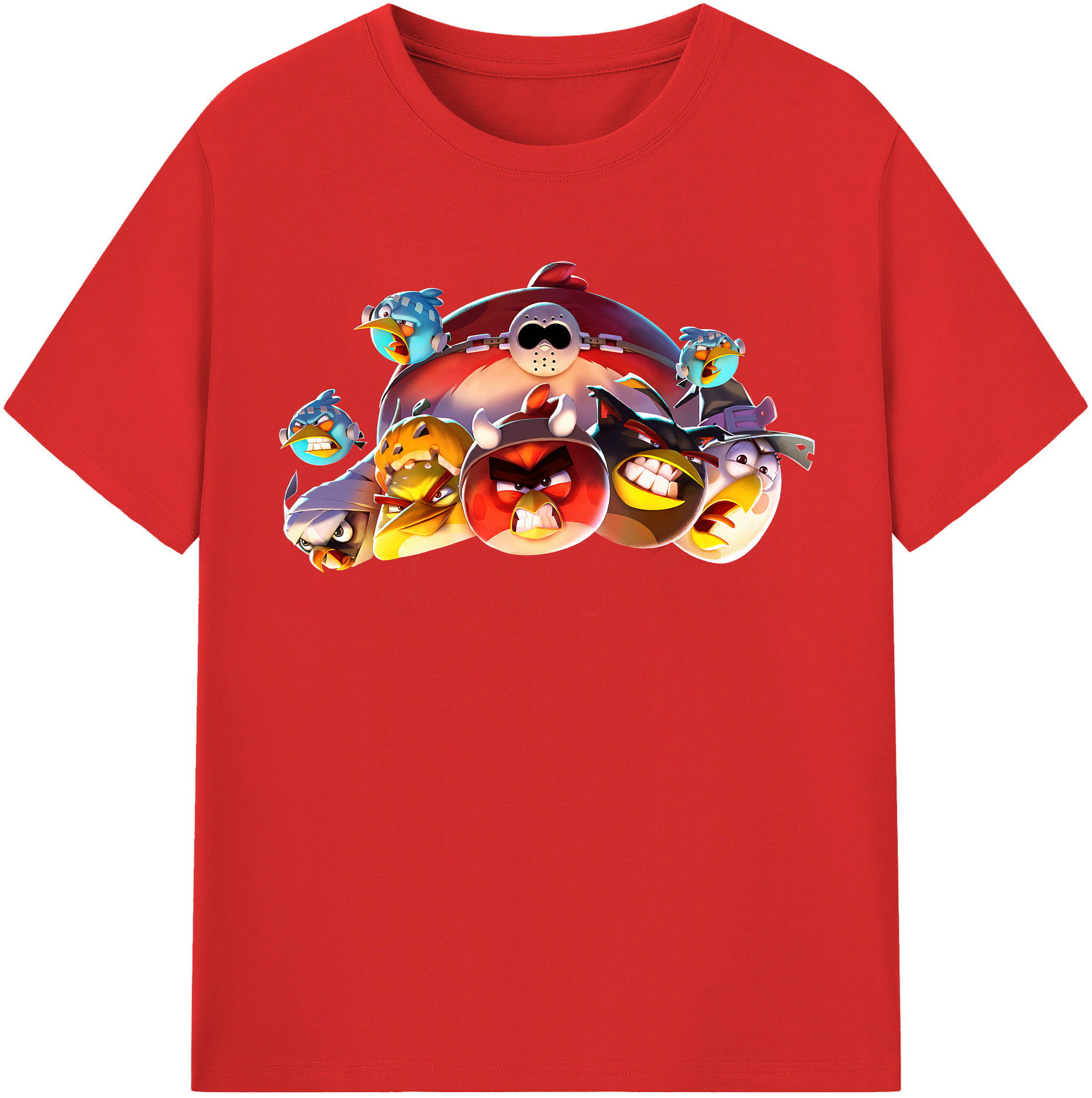 （画像用） Angry Birds アングリーバード 綿100％半袖Tシャツ（フロントプリント）