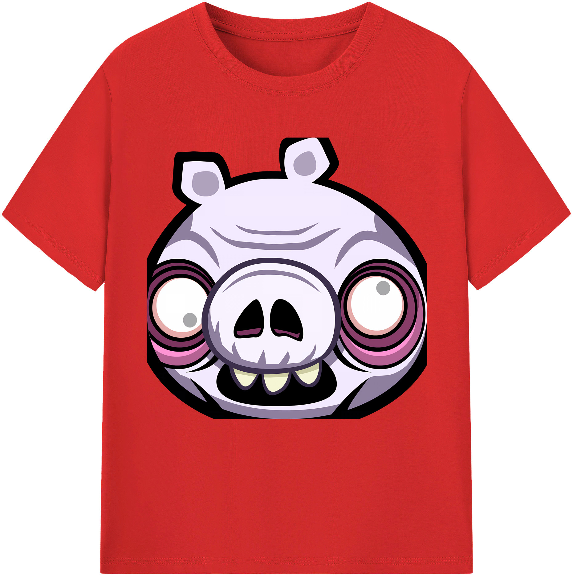 （画像用） Angry Birds アングリーバード 綿100％半袖Tシャツ（フロントプリント）