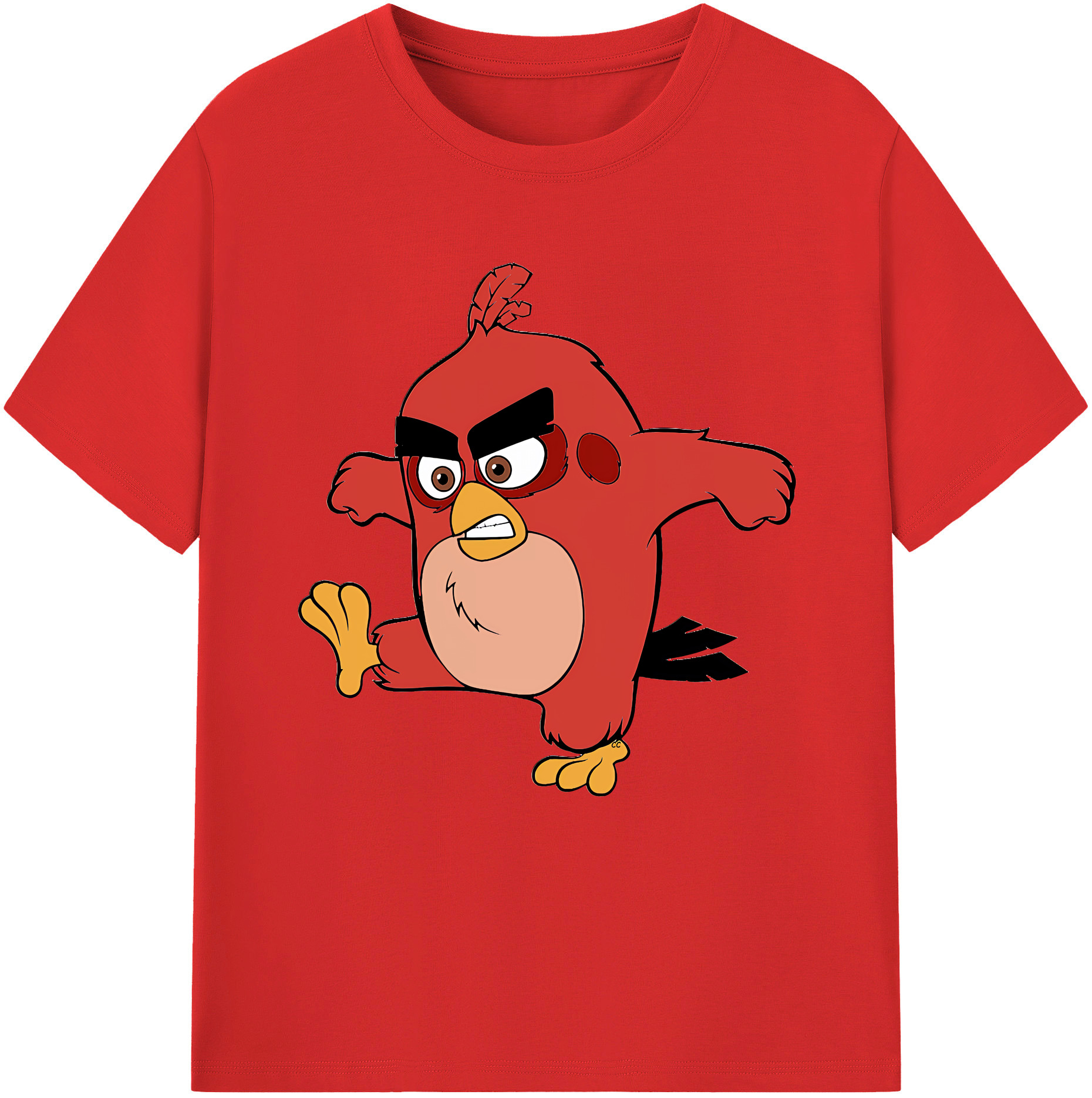 （画像用） Angry Birds アングリーバード 綿100％半袖Tシャツ（フロントプリント）