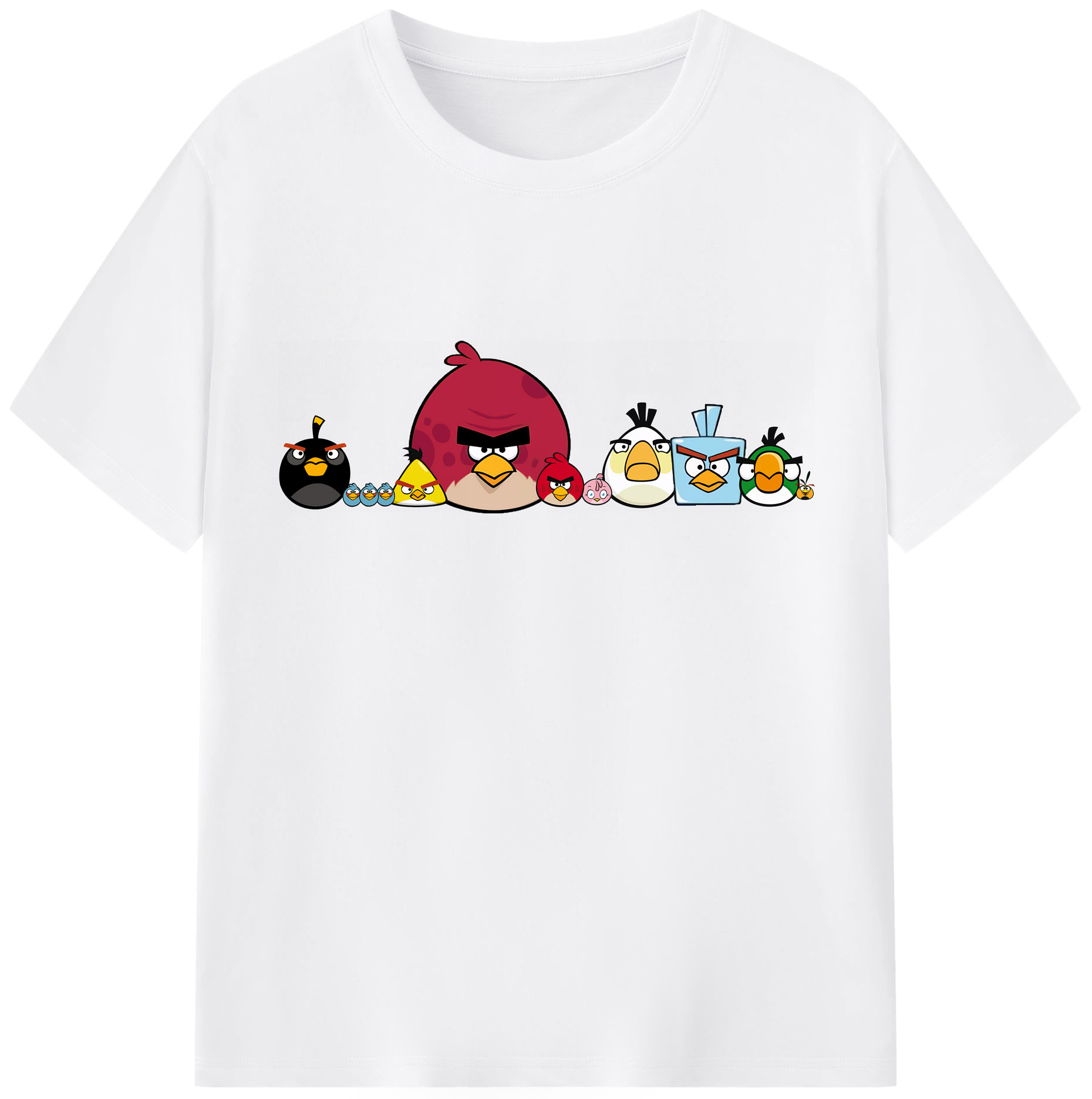 （画像用） Angry Birds アングリーバード 綿100％半袖Tシャツ（フロントプリント）
