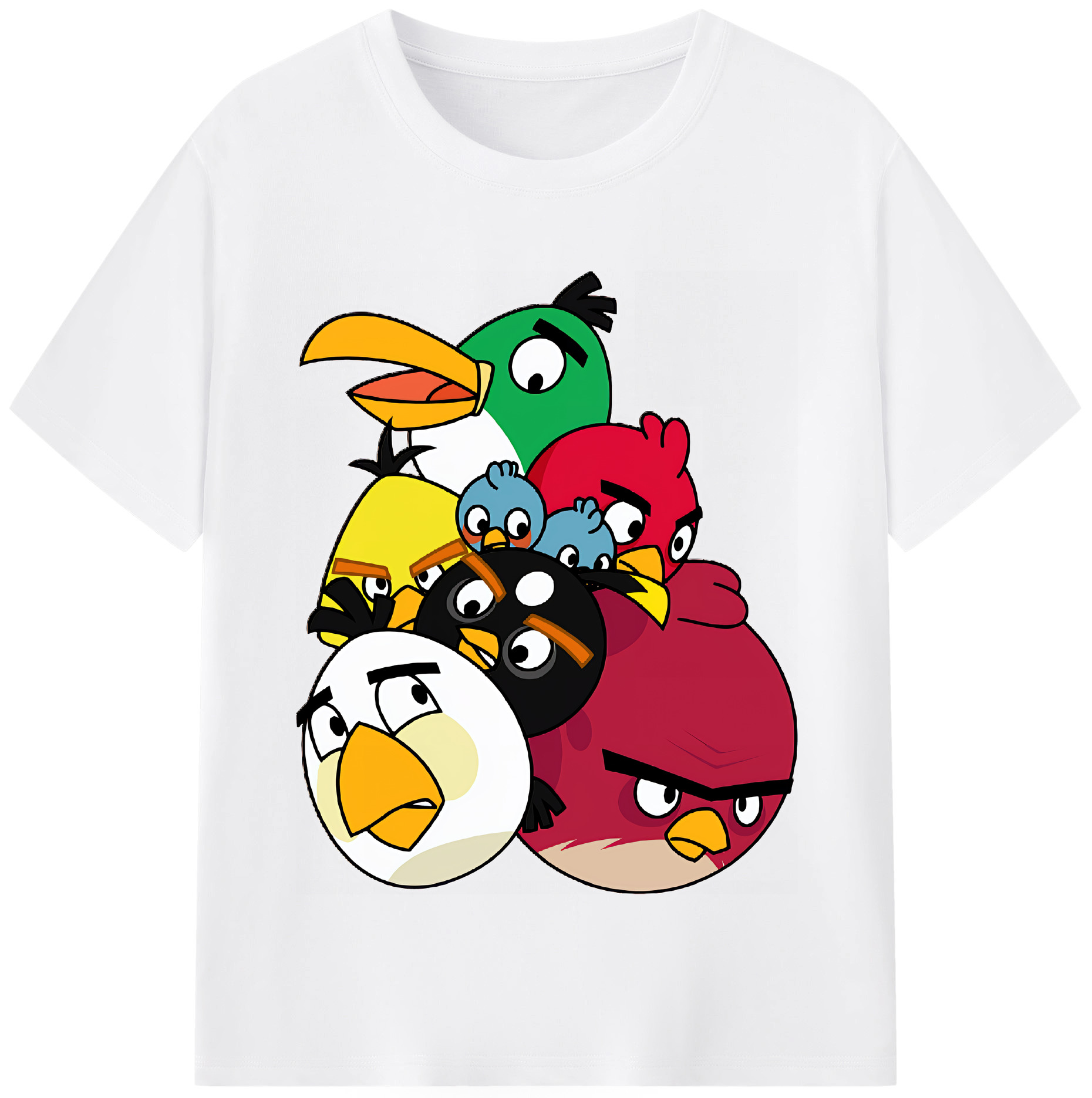 （画像用） Angry Birds アングリーバード 綿100％半袖Tシャツ（フロントプリント）