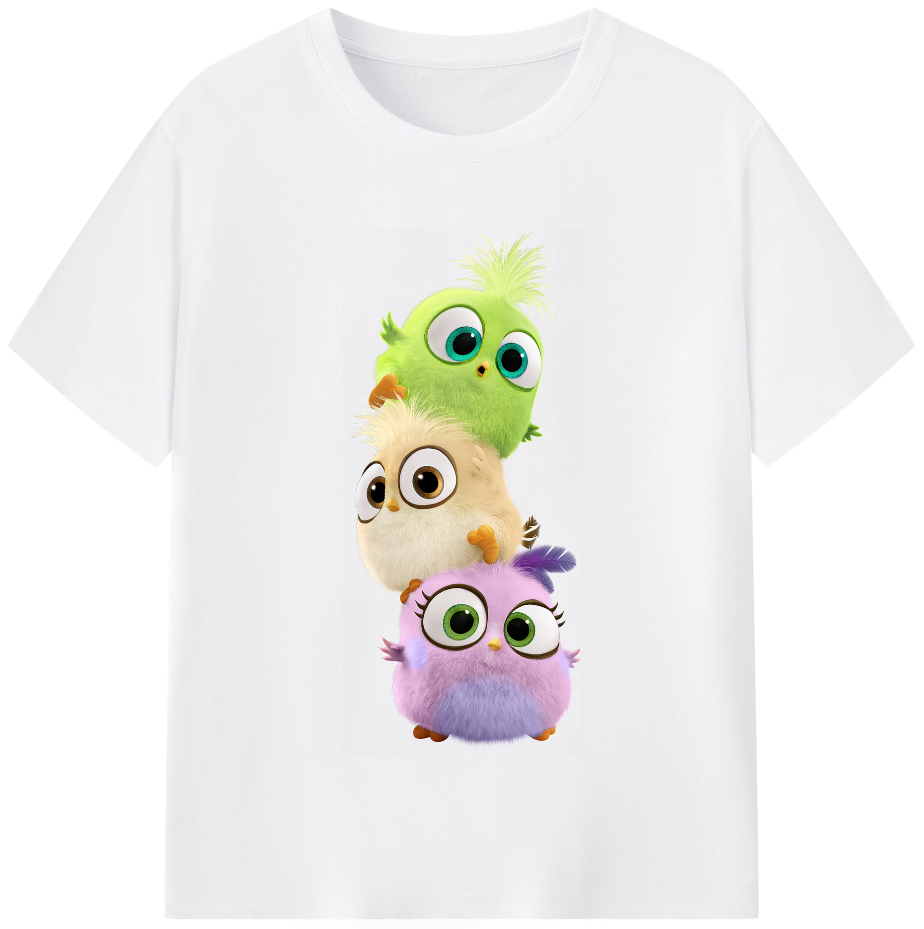（画像用） Angry Birds アングリーバード 綿100％半袖Tシャツ（フロントプリント）