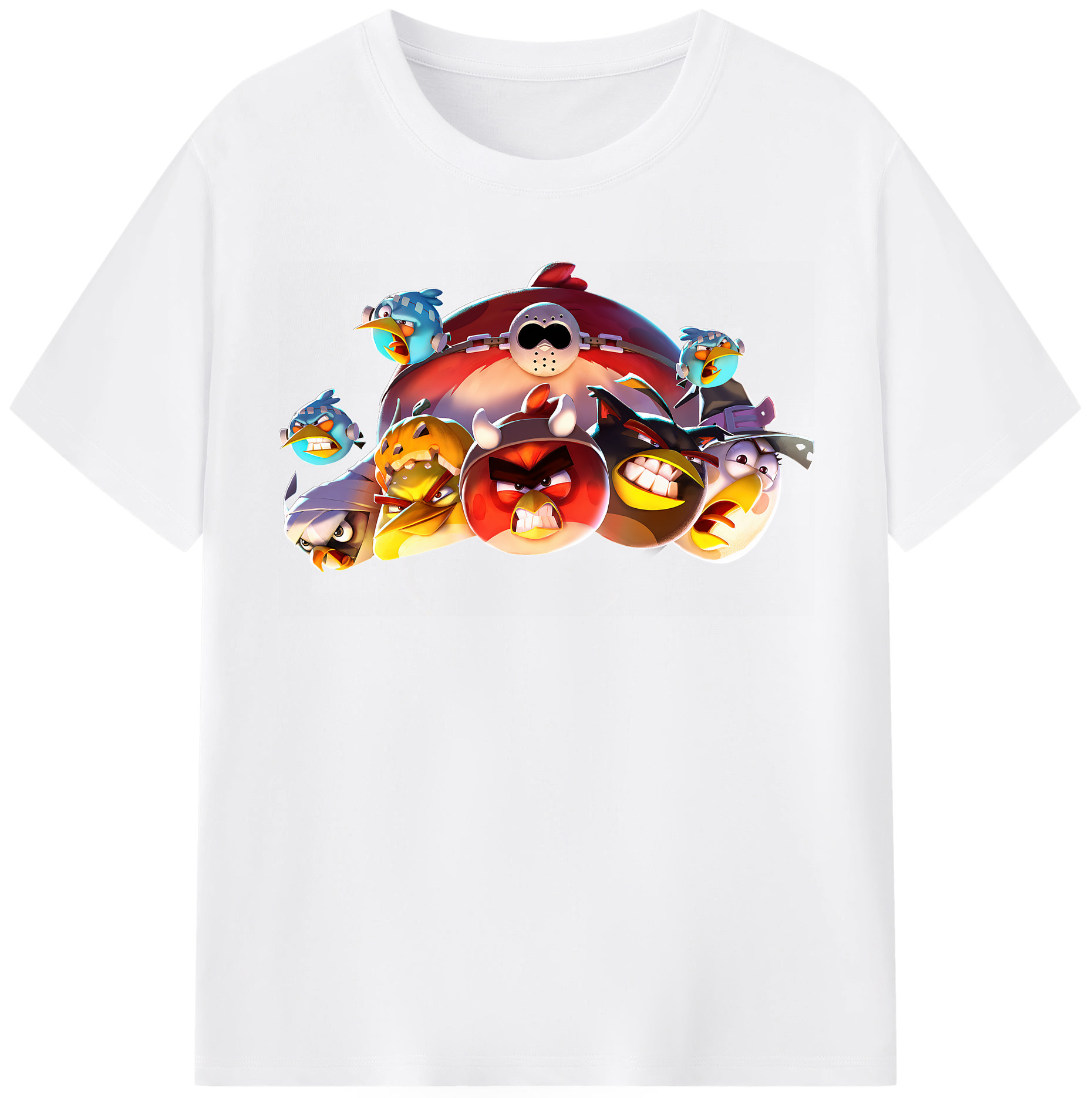 （画像用） Angry Birds アングリーバード 綿100％半袖Tシャツ（フロントプリント）