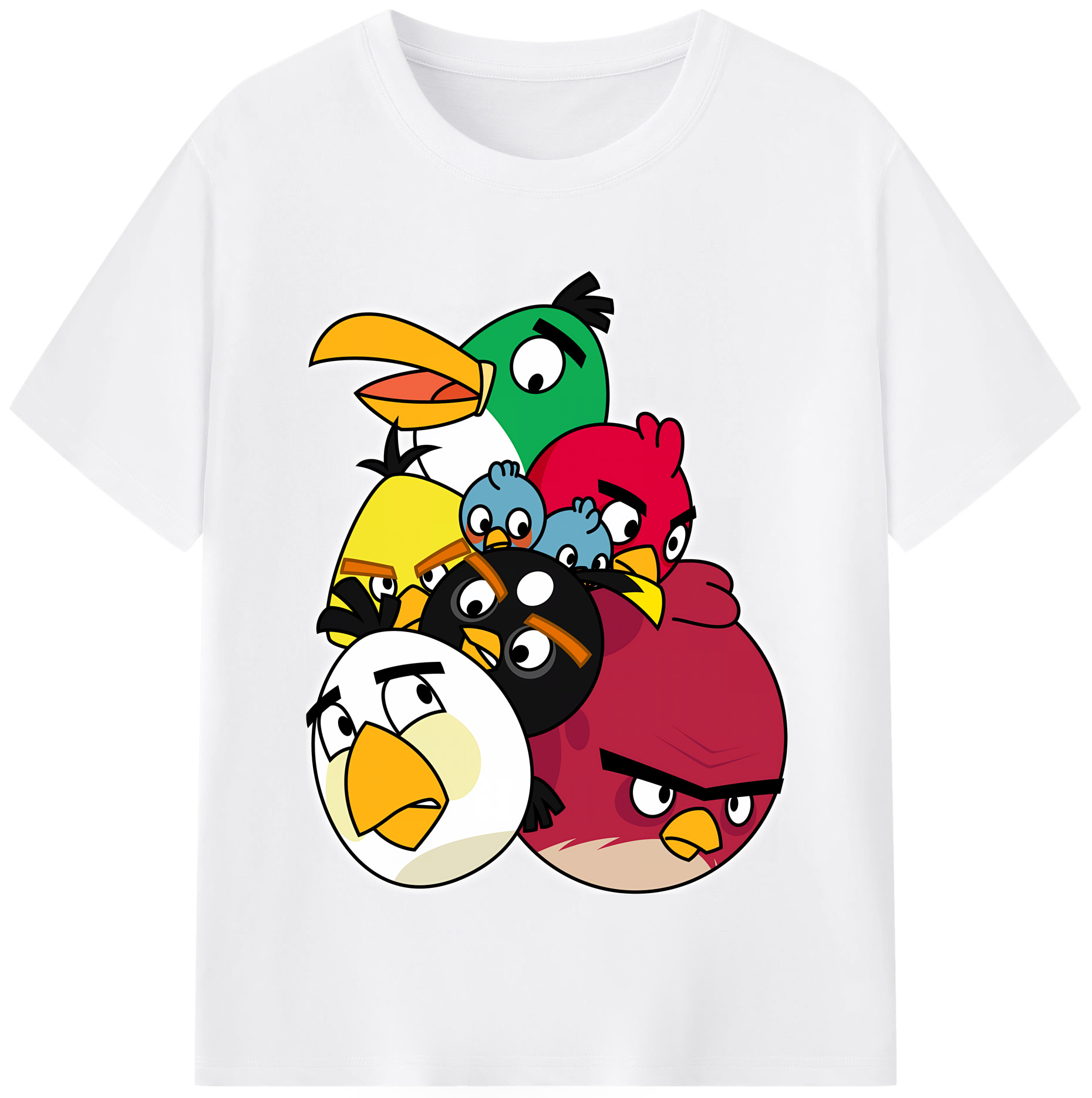 （画像用） Angry Birds アングリーバード 綿100％半袖Tシャツ（フロントプリント）