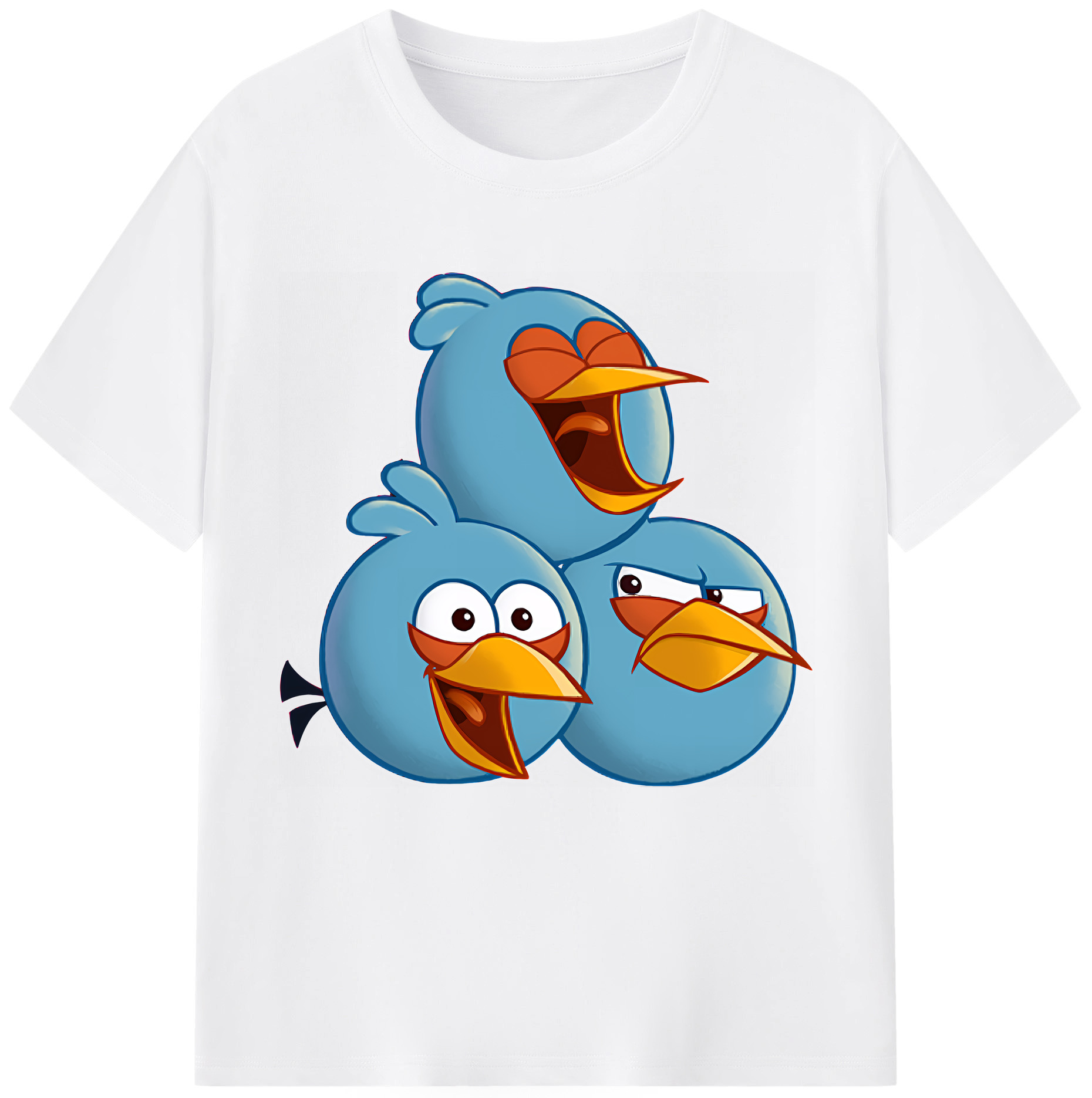 （画像用） Angry Birds アングリーバード 綿100％半袖Tシャツ（フロントプリント）