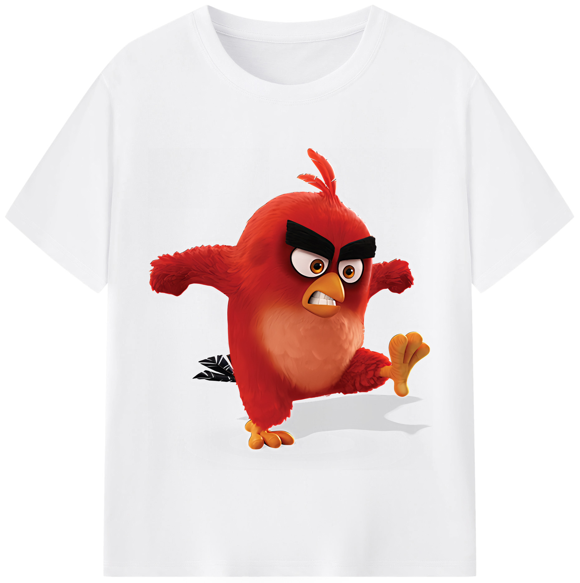 （画像用） Angry Birds アングリーバード 綿100％半袖Tシャツ（フロントプリント）