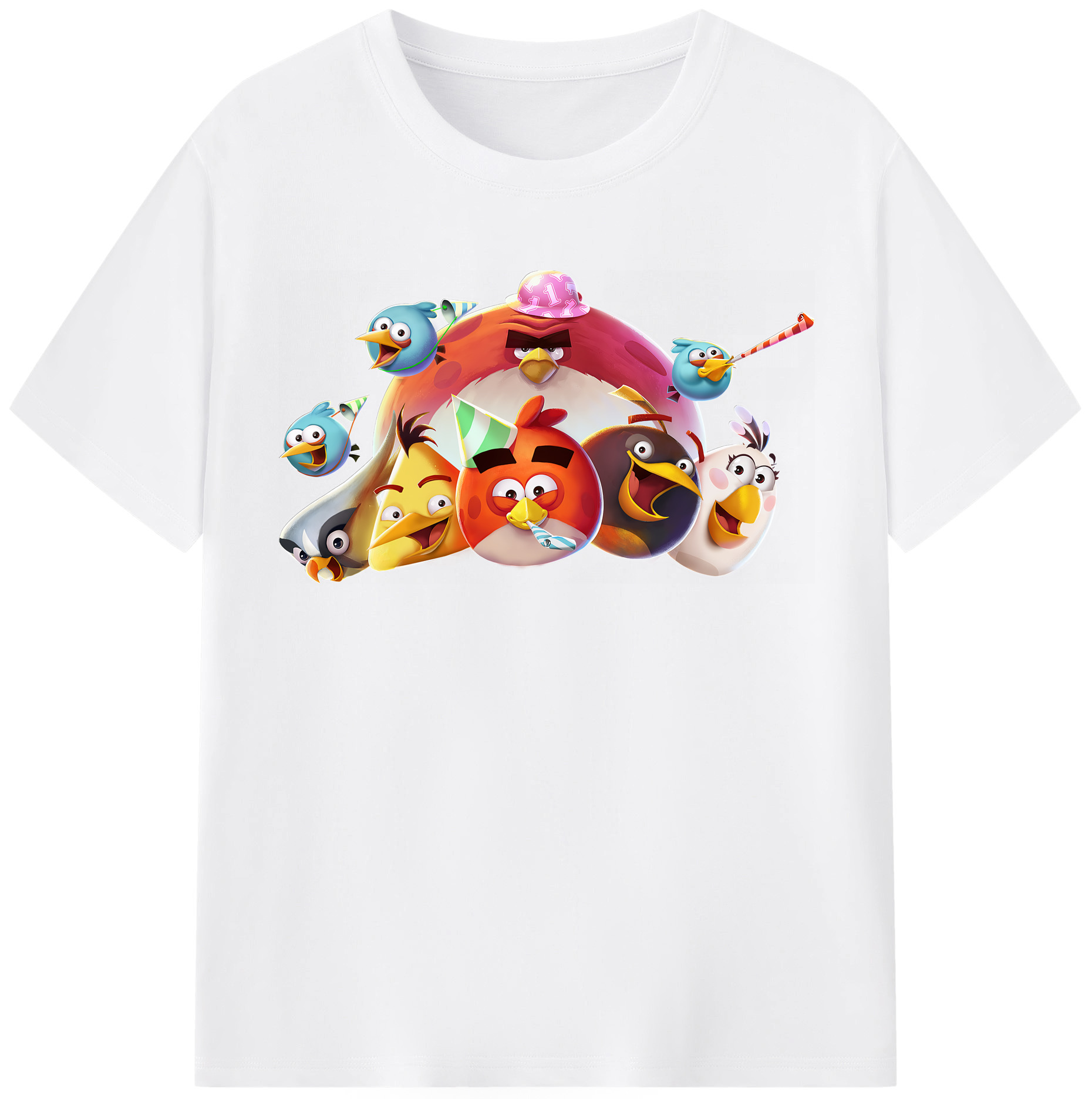 （画像用） Angry Birds アングリーバード 綿100％半袖Tシャツ（フロントプリント）