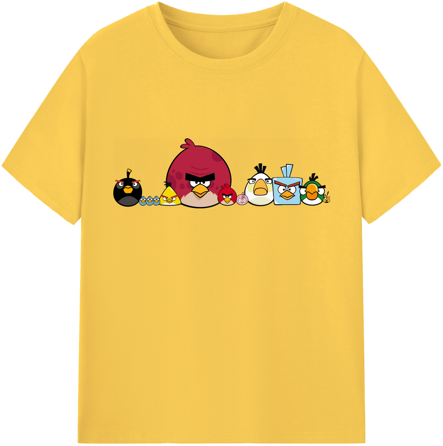 （画像用） Angry Birds アングリーバード 綿100％半袖Tシャツ（フロントプリント）