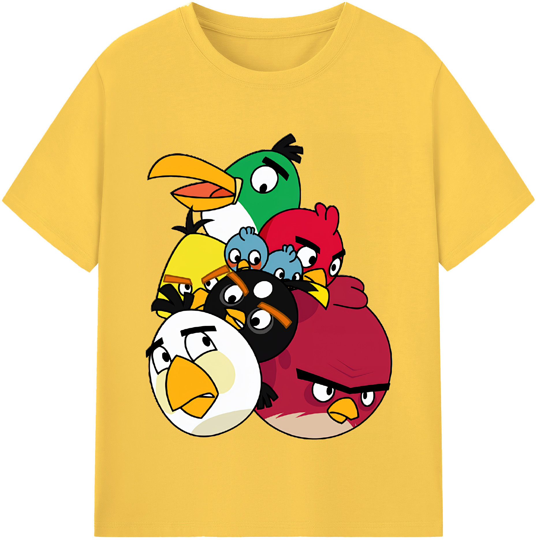 （画像用） Angry Birds アングリーバード 綿100％半袖Tシャツ（フロントプリント）